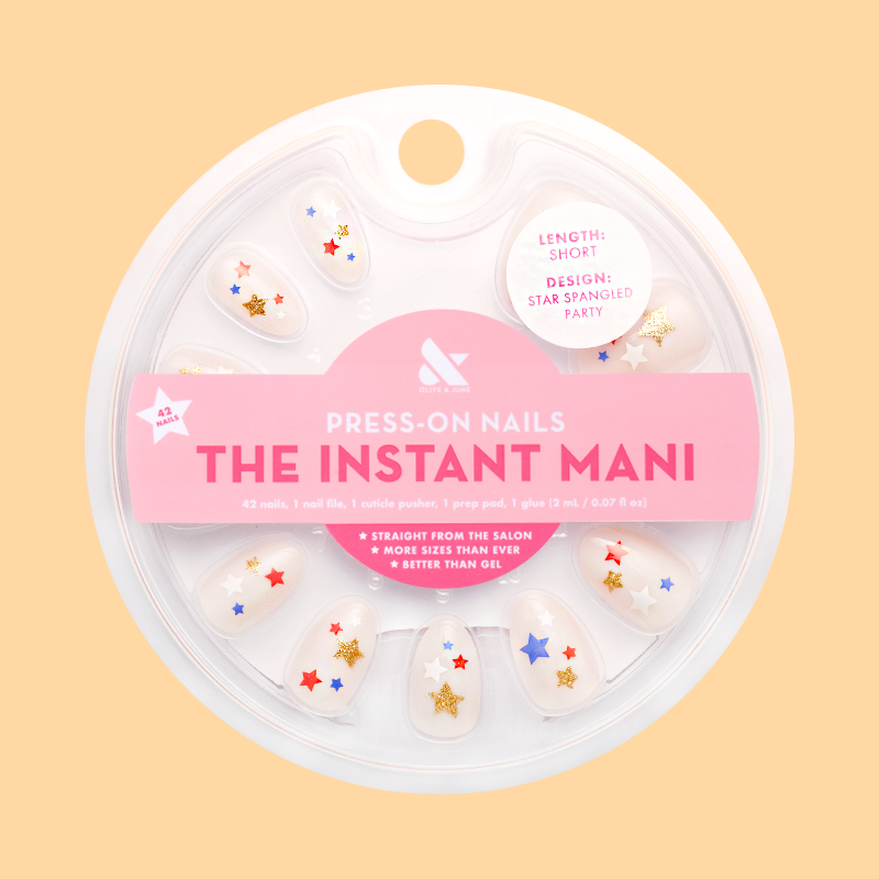 Star Spangled Party - Press-On | Short | Almond、mySite、solidvoid