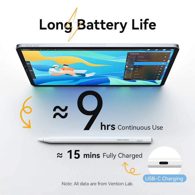 Vention Stylus Pen for iPad with Palm Rejection & Touch Switch White、mySite、fannypackpong