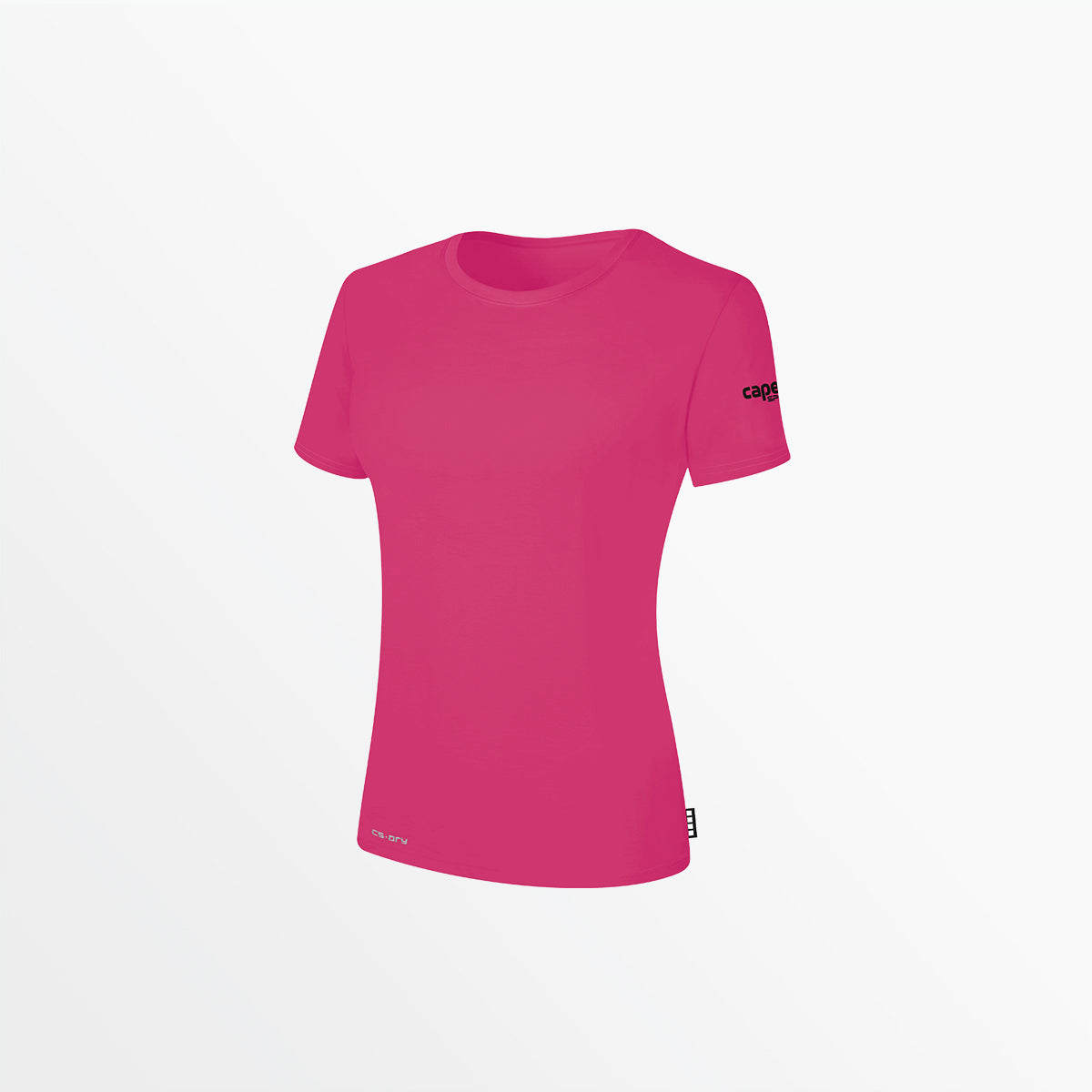 WOMEN'S CS-DRY TEE WITH SLEEVE LOGO、mySite、neckold