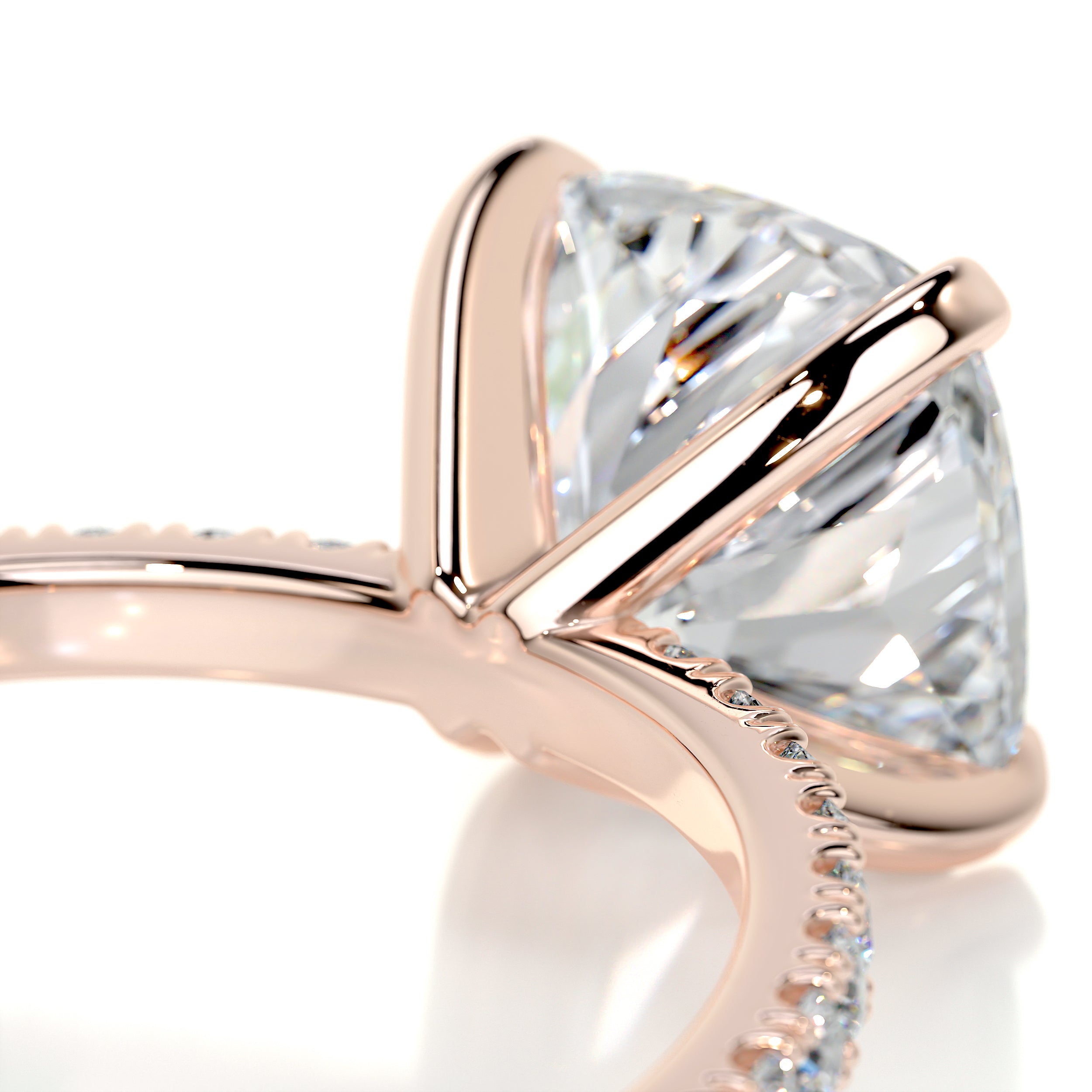 Stephanie Moissanite & Diamond Ring -14K Rose Gold、mySite、hinf8tx79