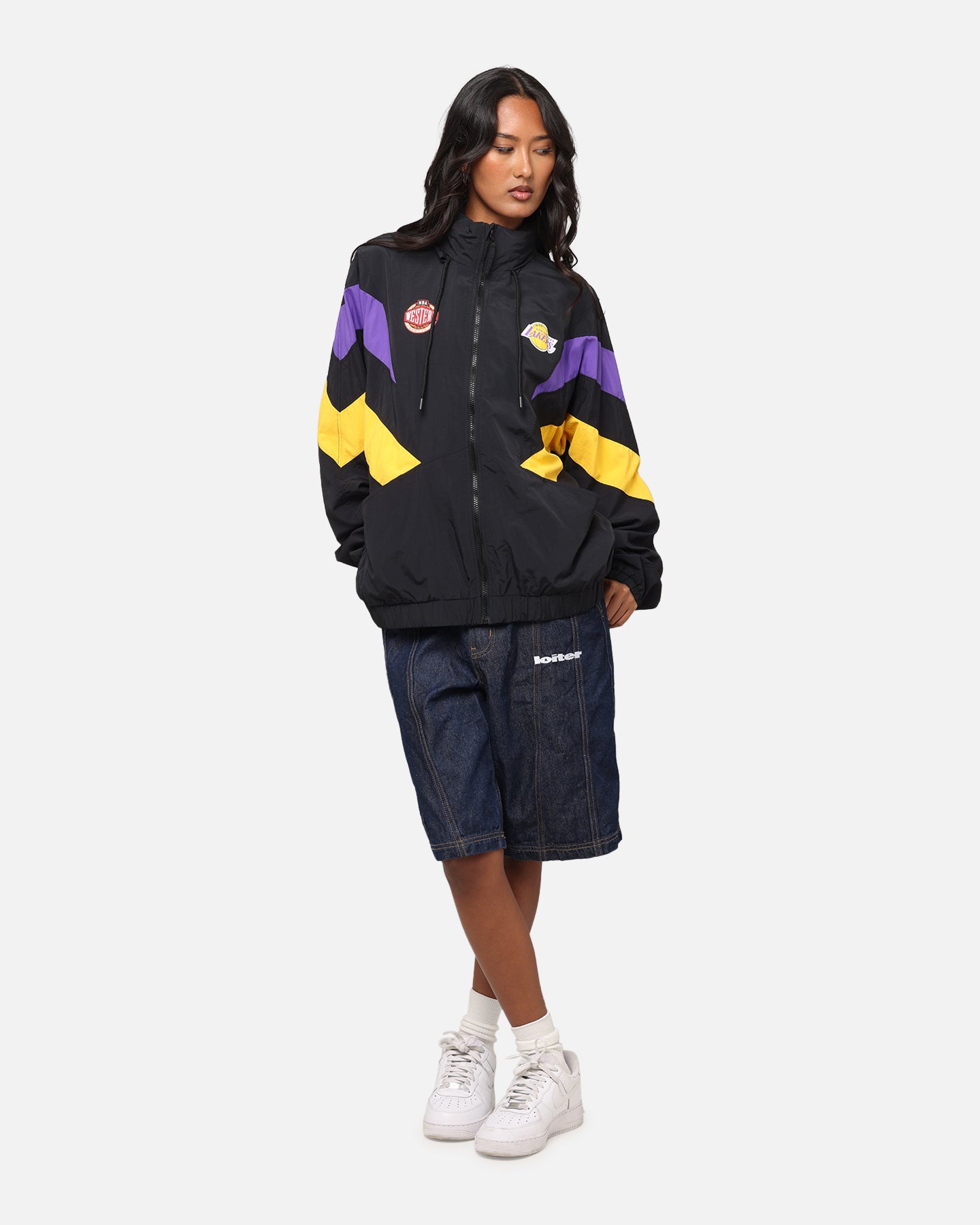 Mitchell & Ness Los Angeles Lakers Spray Jacket Black/Purple/Yellow、mySite、zt4zffjzw