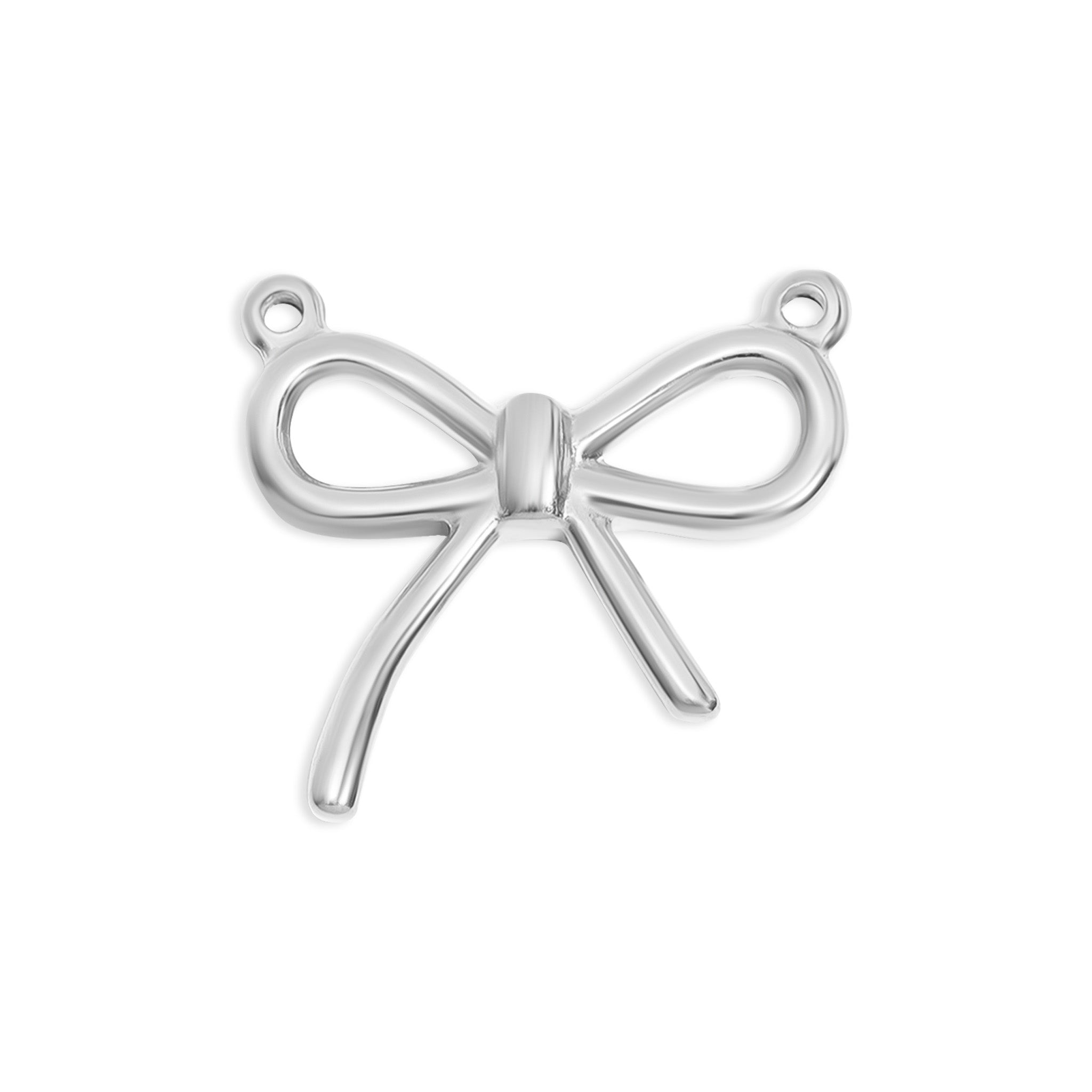 18K Gold PVD Stainless Steel Bow Connector Charm / PDL0142、mySite、dreamappss