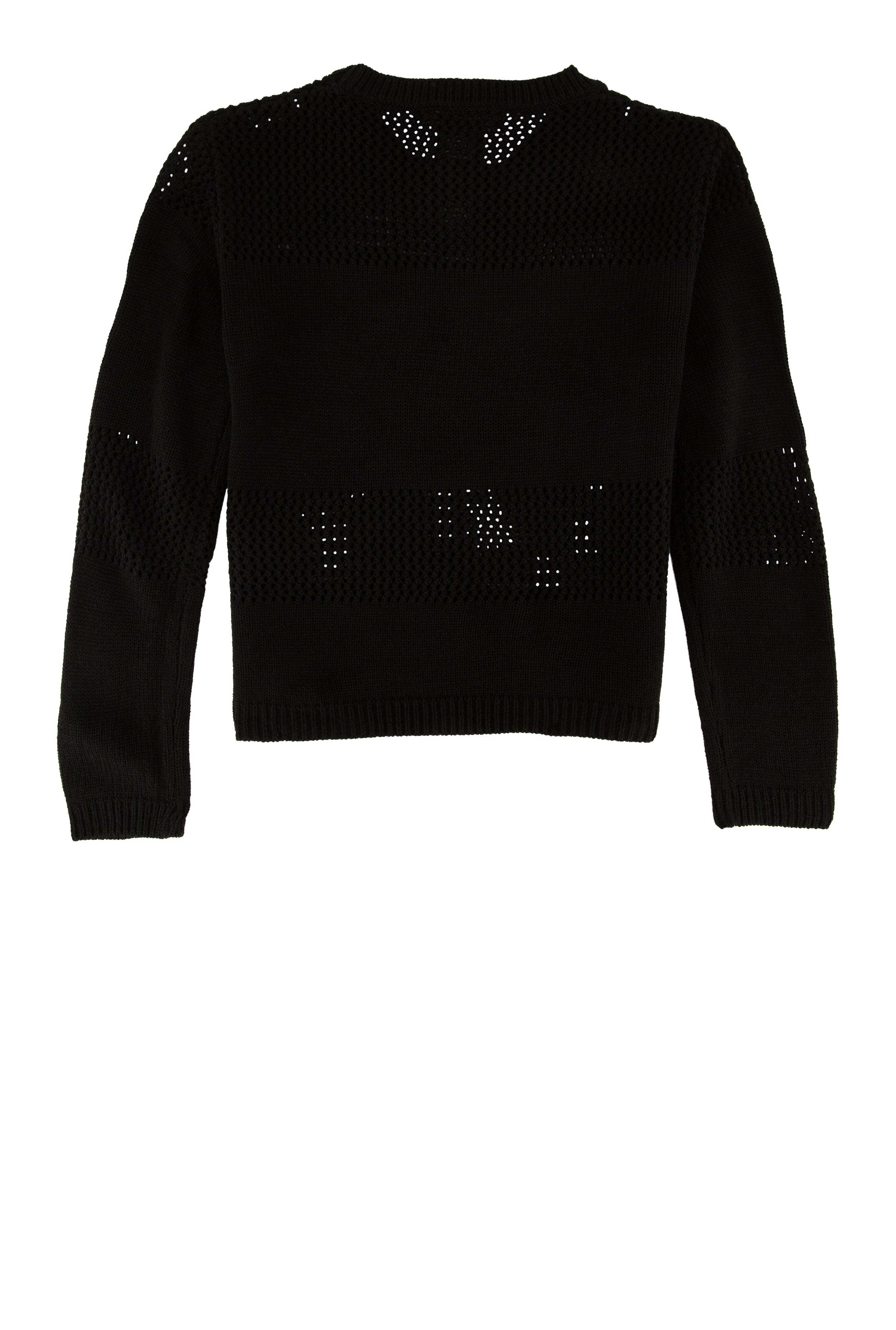 Girls Crochet Detail Pullover Sweater、mySite、camillekostekn