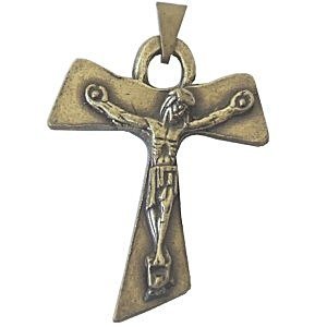 Tau crucifix - Bronze tone (4cm or 1.57) Rosary/Pendant、mySite、elrpsem3k