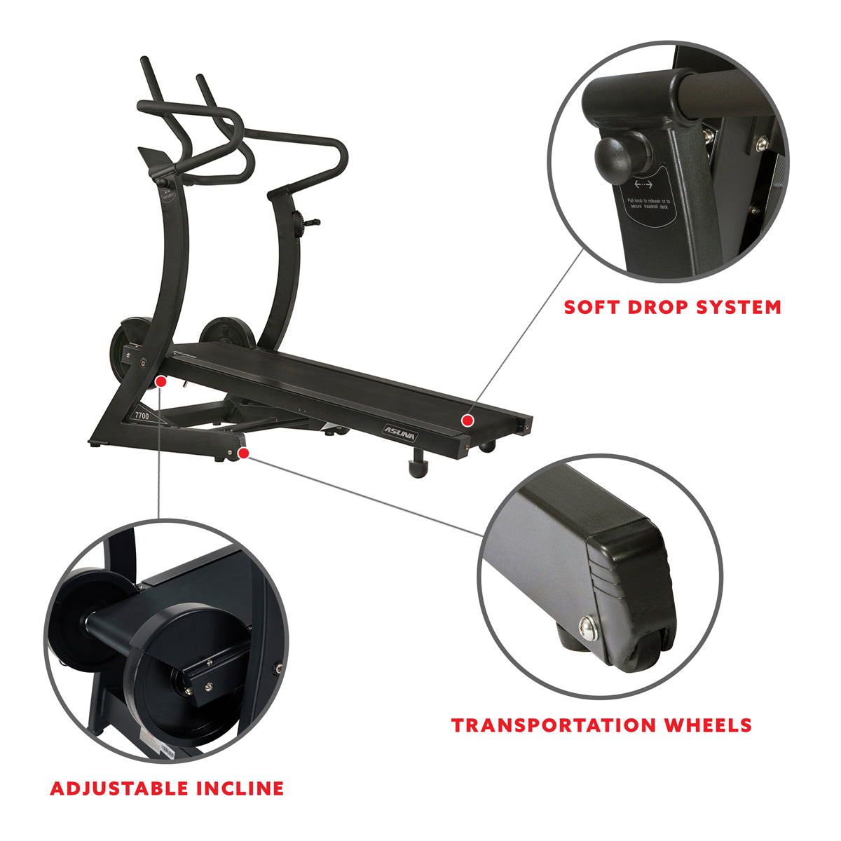  Asuna Heavy Duty Manual Treadmill w/ Incline, 400 LB High Weight Capacity、mySite、ghnorth