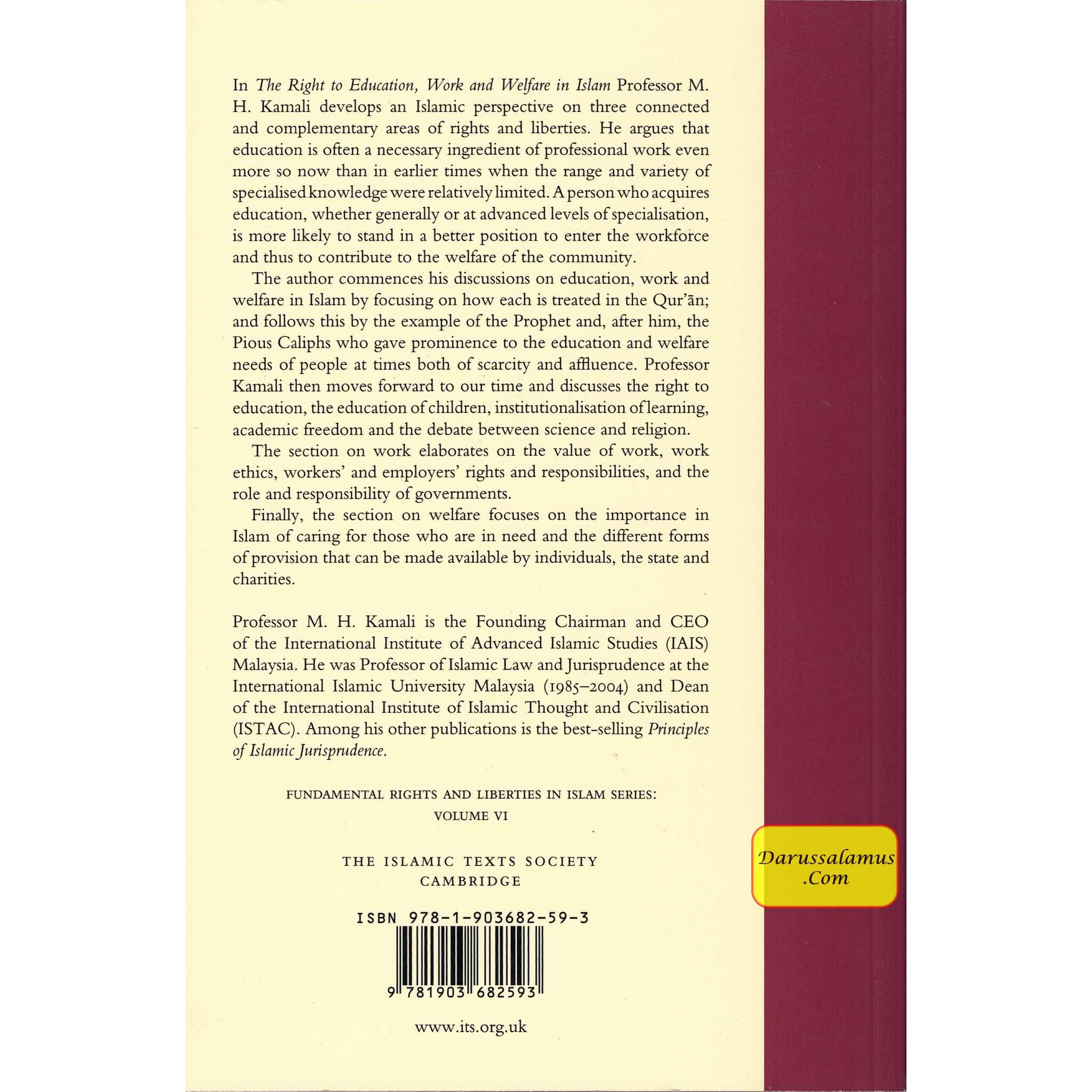 The Right to Education, Work and Welfare in Islam (Fundamental Rights and Liberties in Islam series) By Mohammed Hashim Kamali、mySite、topwebapps