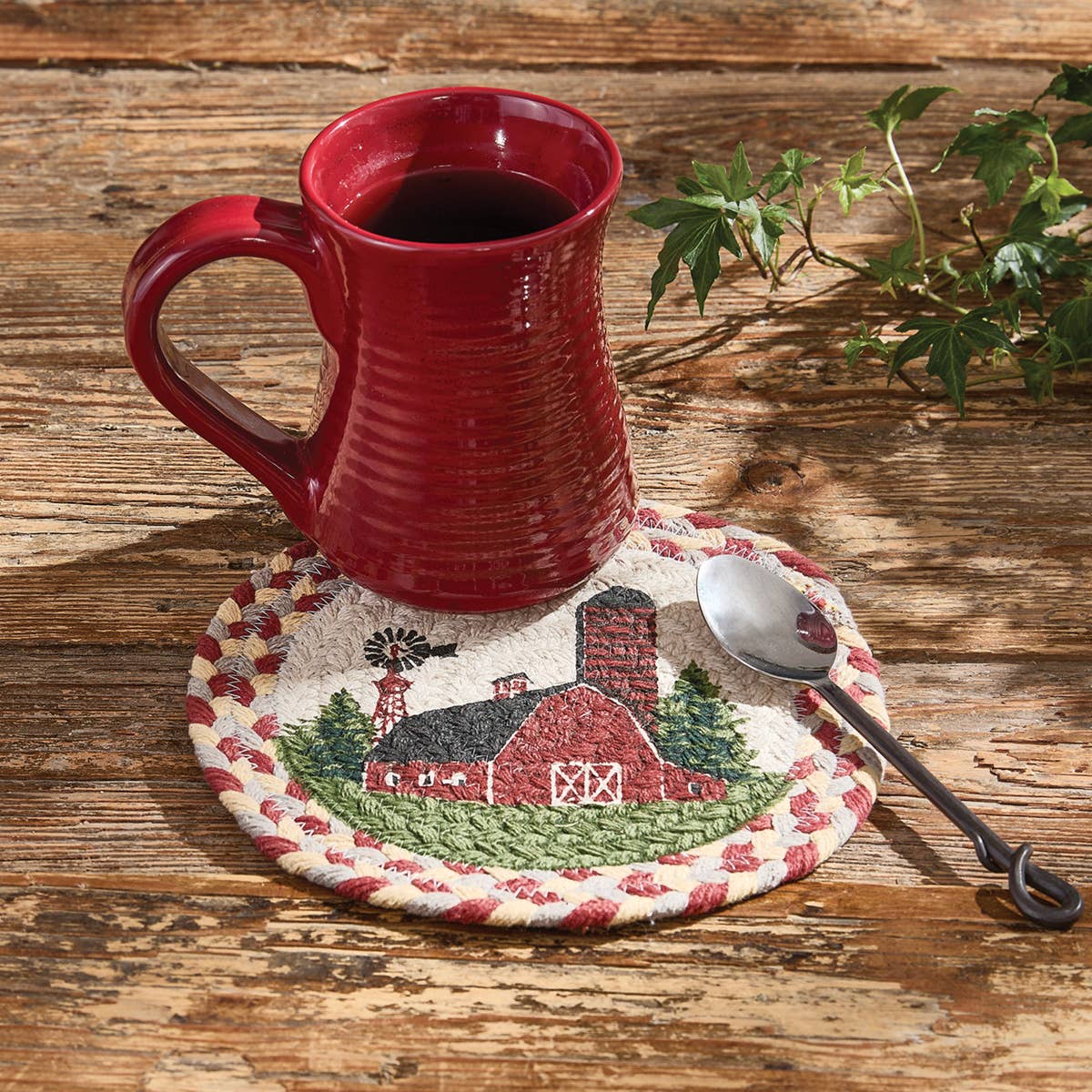 Park Designs - Barn Printed Braided Trivet 8、mySite、g9winljtr