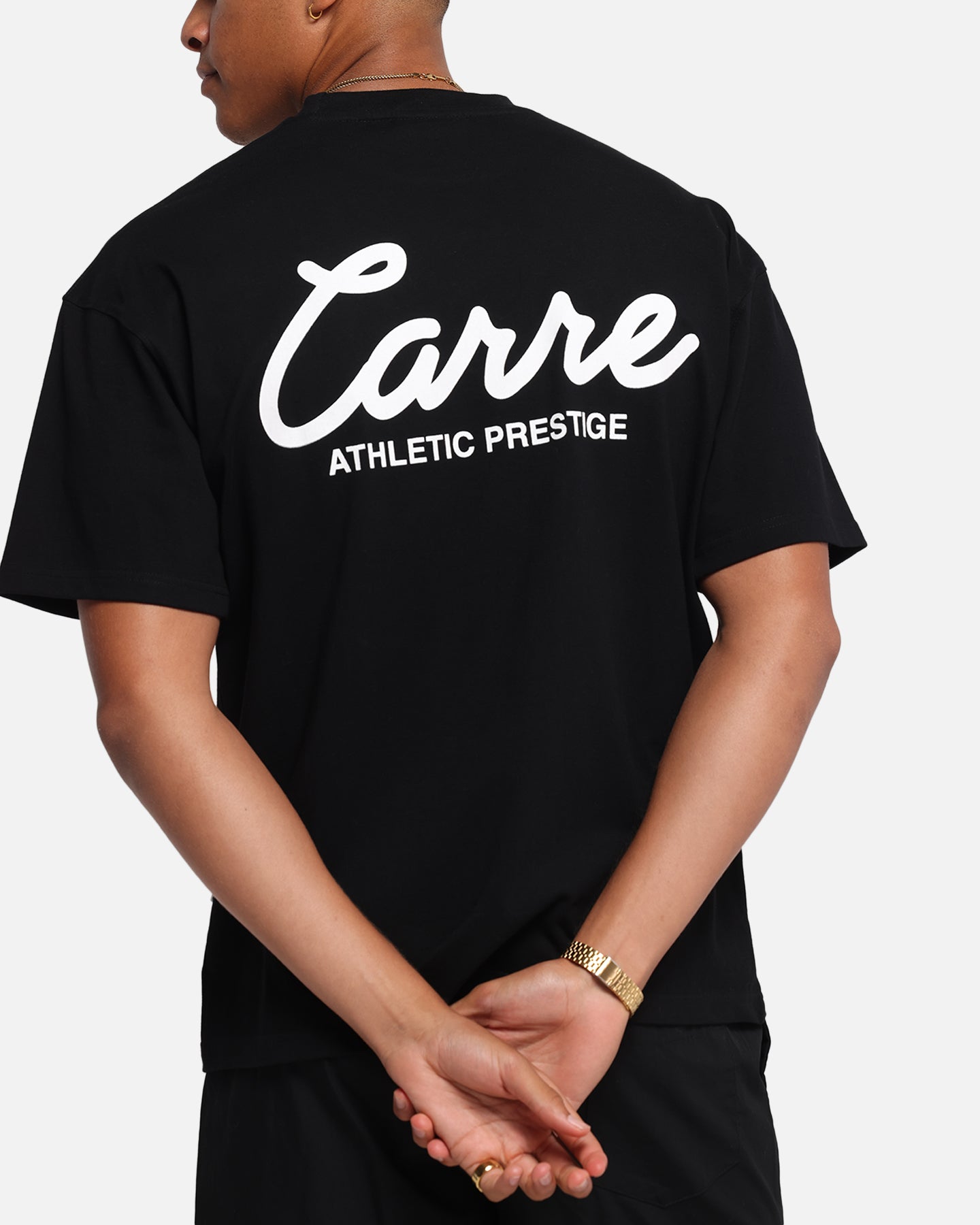 Carre Prestige Script T-Shirt Black、mySite、zt4zffjzw