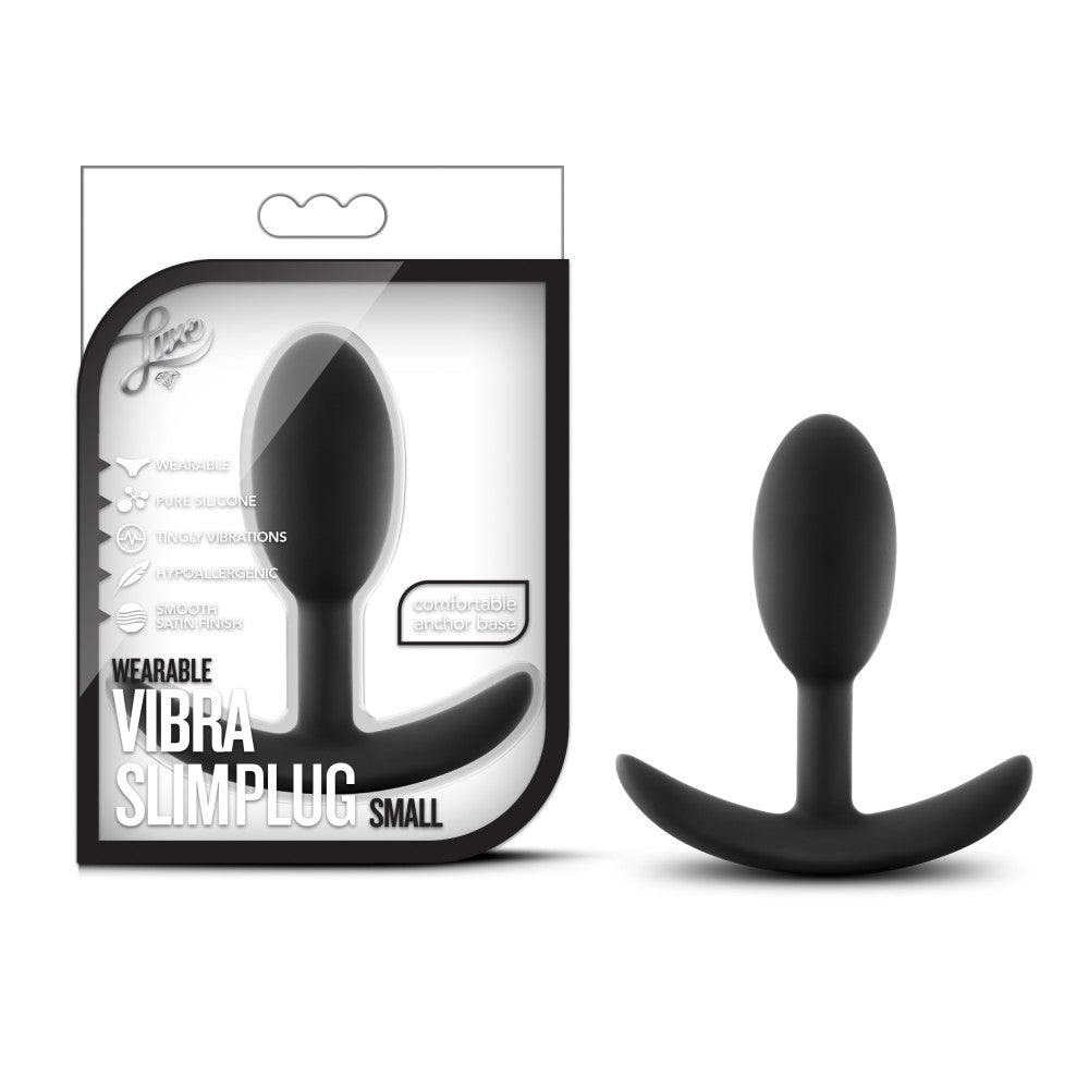 Luxe By Blush® | Wearable Vibra Slim Black 3.5-Inch Anal Plug、mySite、bottomscart