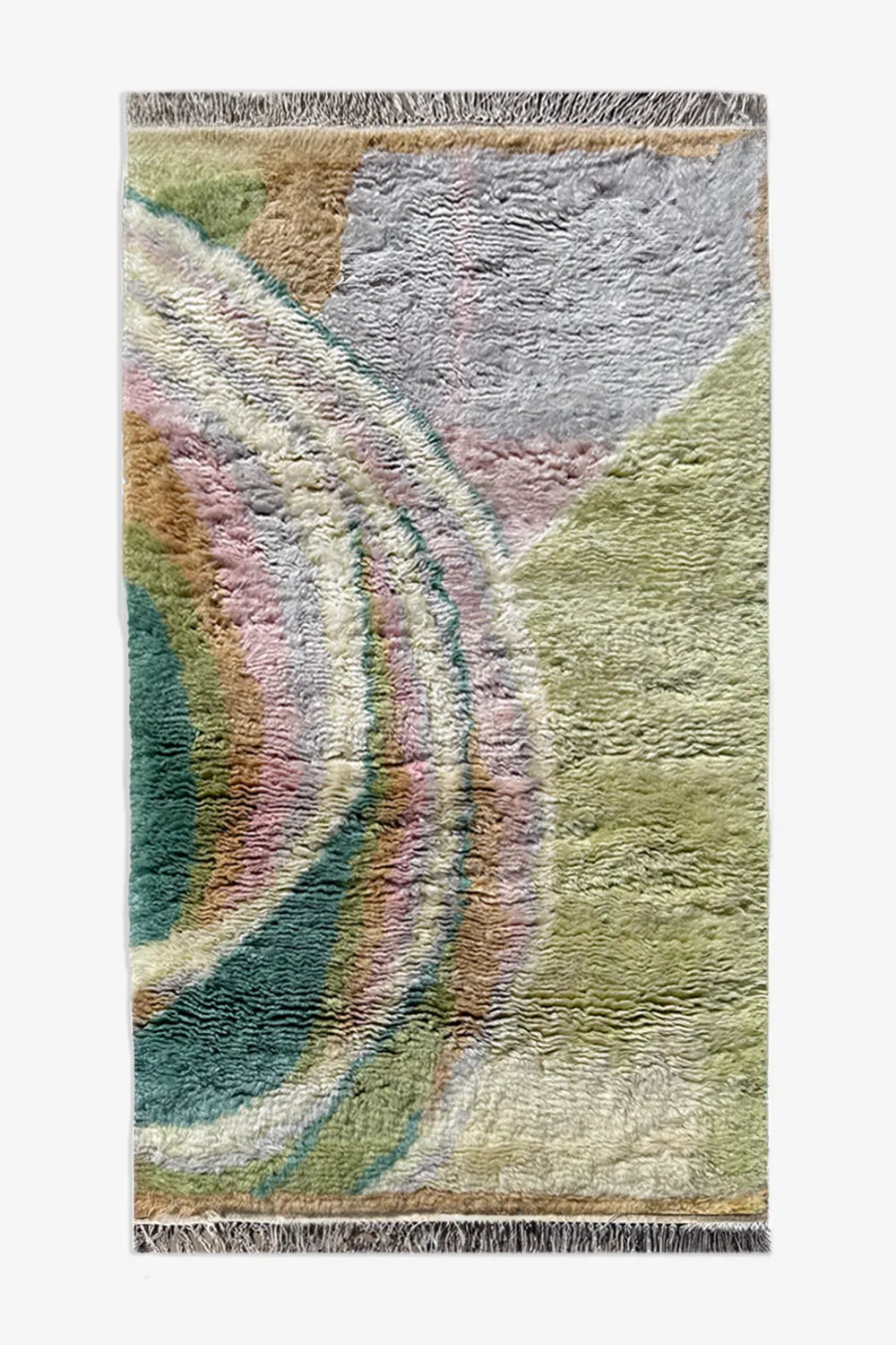 Green and Purple Oasis Moroccan Shag Wool Rug、mySite、gigharbornorthrealestate