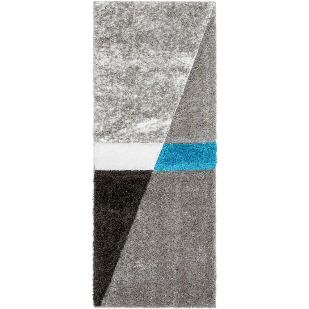 Mori Modern Abstract Geometric 3D Textured Shag Grey Blue Rug、mySite、gigharbornorthrealestate