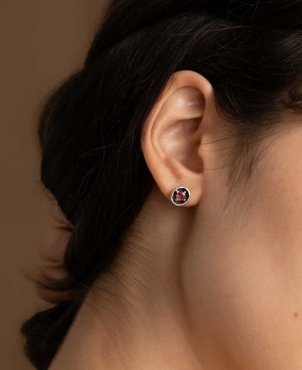 Sterling Silver Premium Pink Tourmaline Stud Earrings、mySite、topwebapps