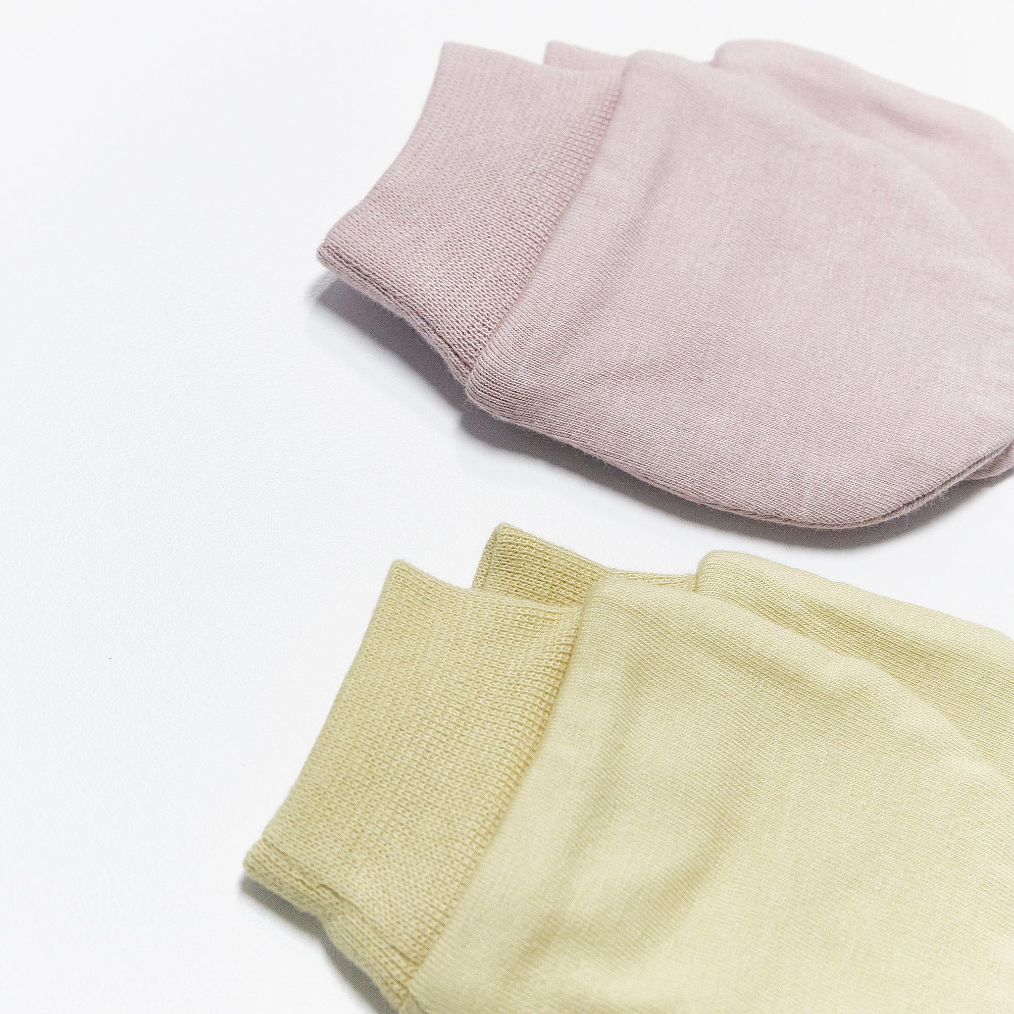 RETIRED - Kudaa Organic Baby Mitten Set - Wood Rose & Green Tea、mySite、g9winljtr