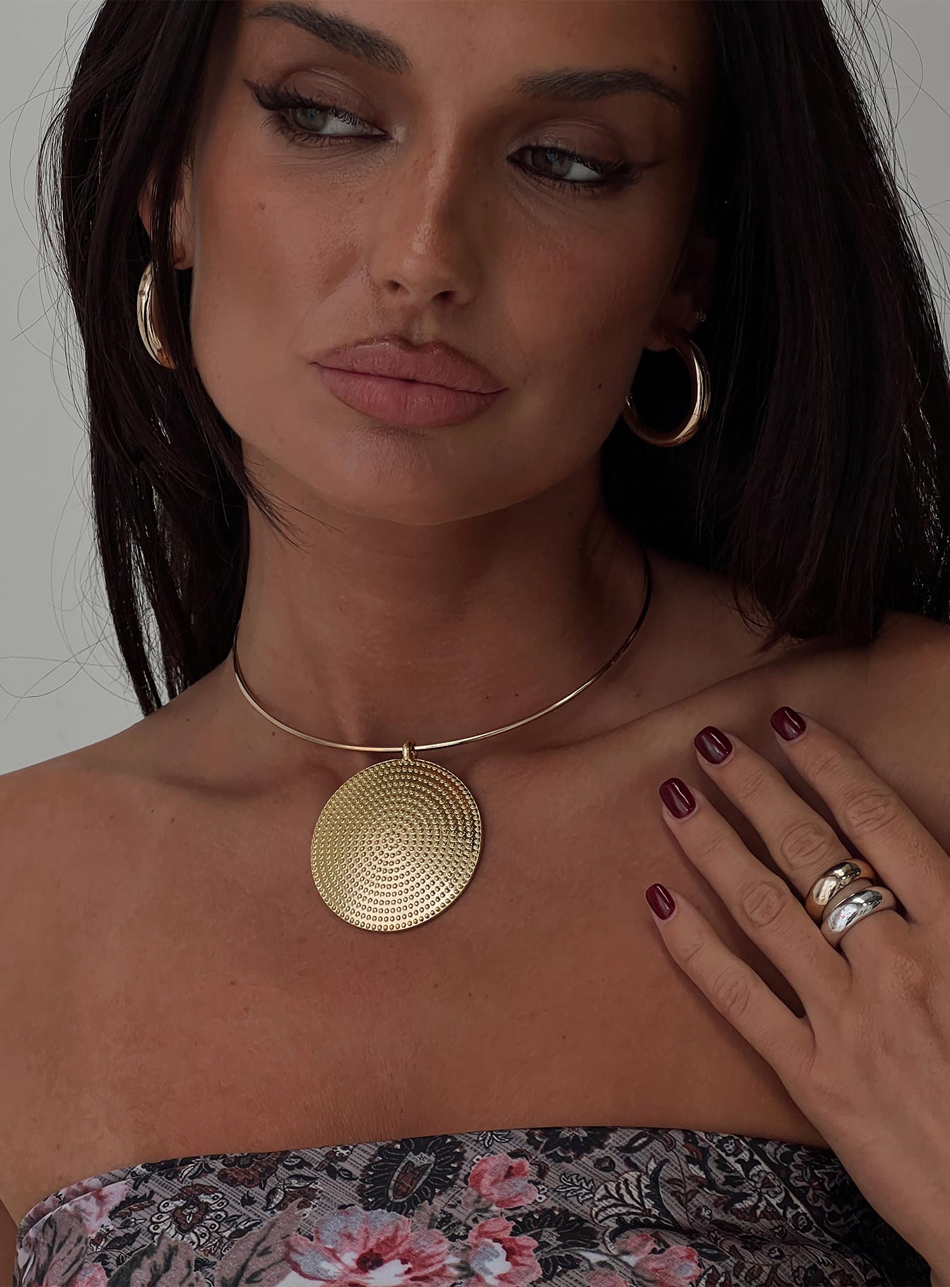 Charlise Pendant Necklace Gold、mySite、solidvoid