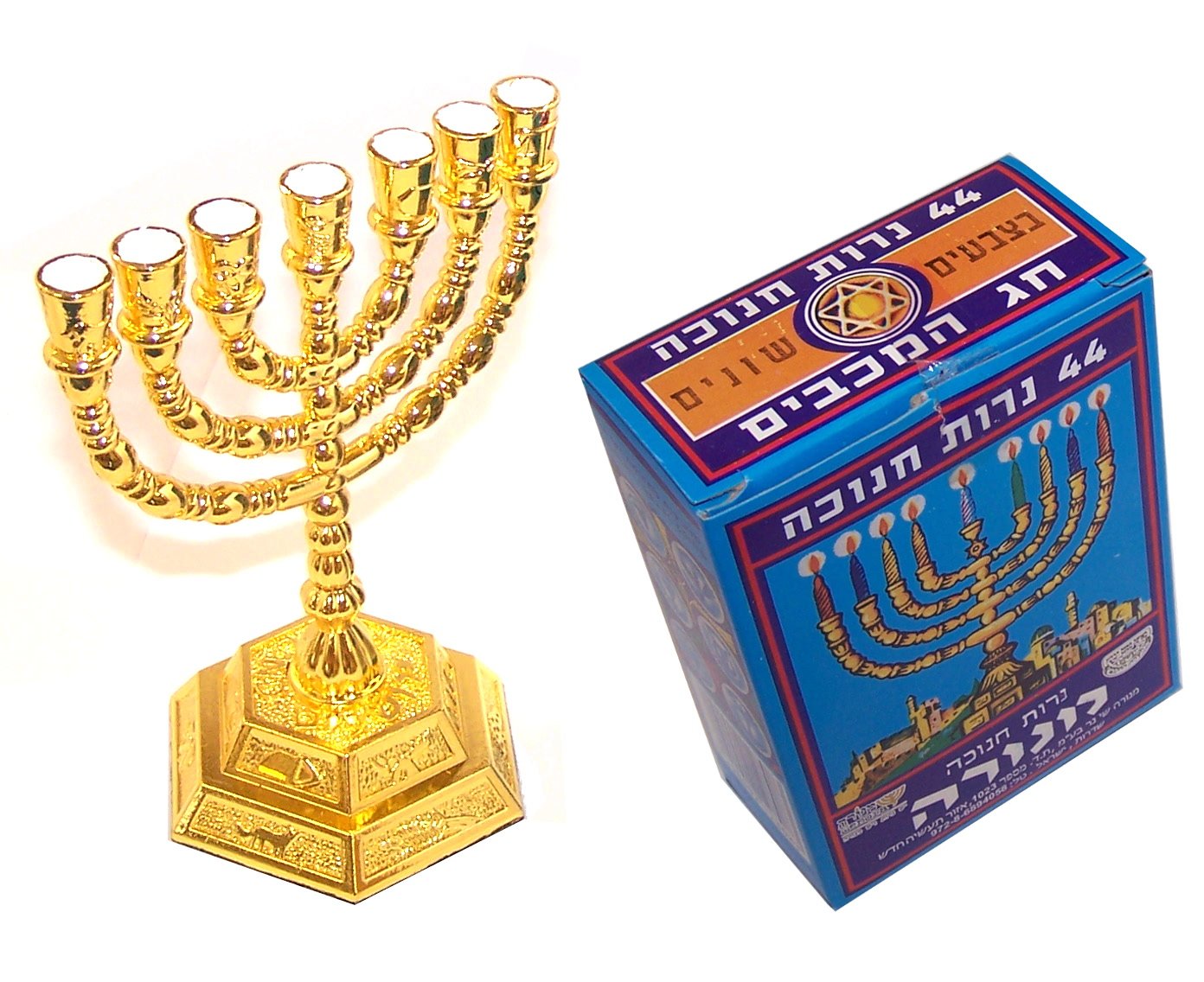  Holy Land Market Jewish Candle Sticks Menorah - 7 Branches - 12 Tribes of Israel Menorah、mySite、elrpsem3k