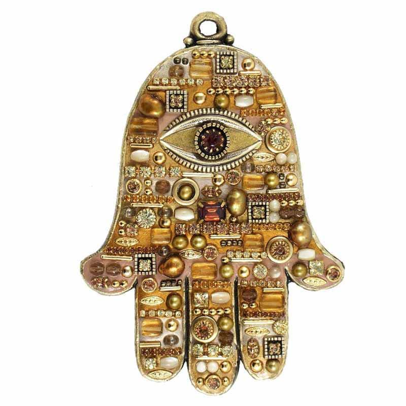 Swarovski Crystals Citrine Wall Hamsa by Michal Golan、mySite、topwebapps