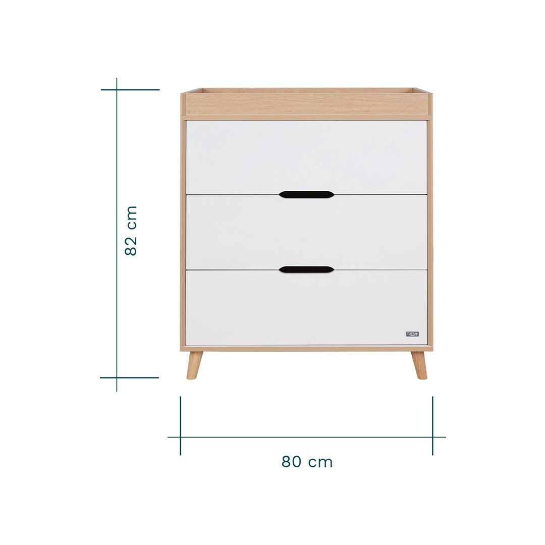  Tutti Bambini Fika Chest Changer - White/Light Oak、mySite、merchandisen