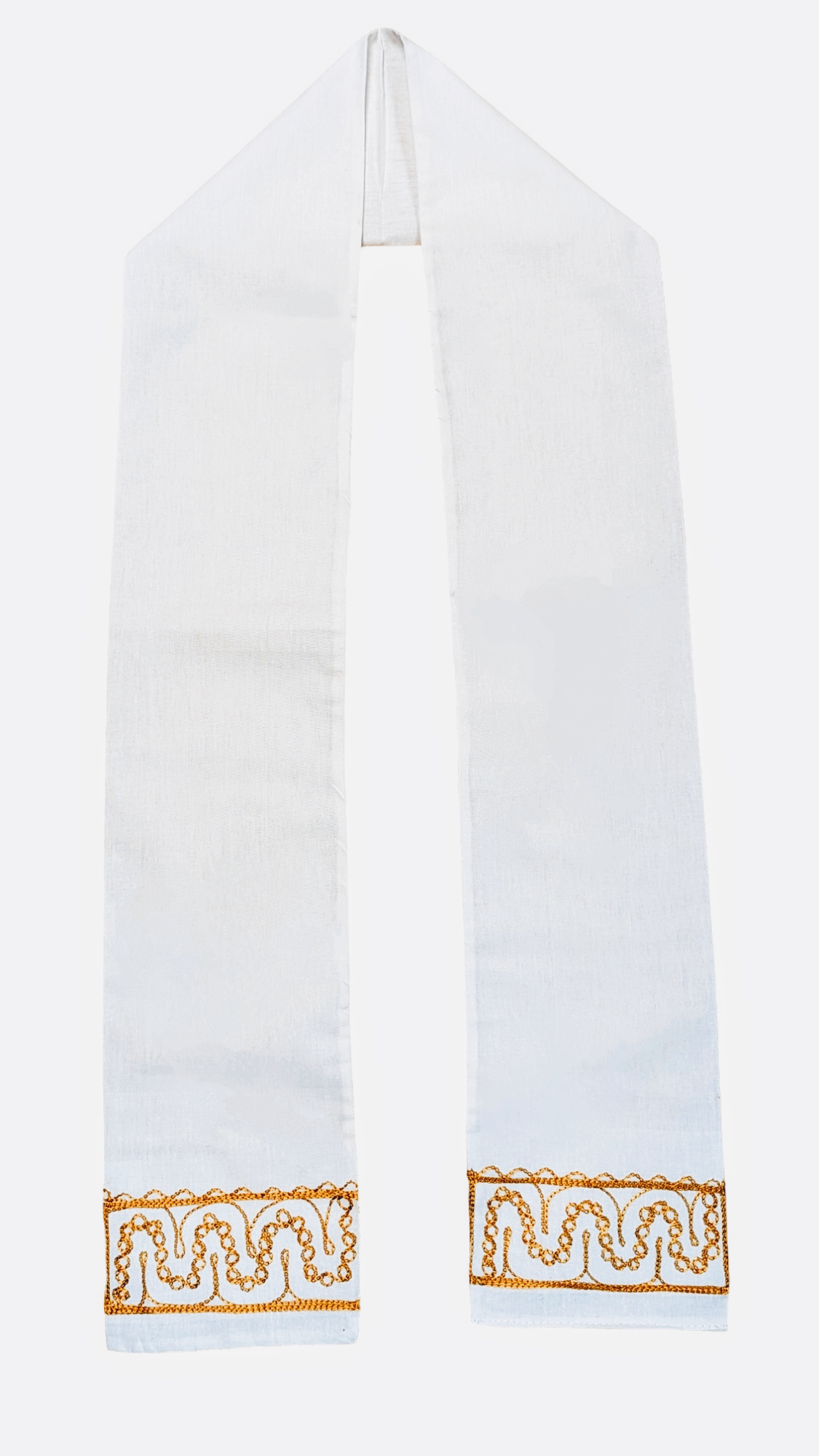 Dupsie's Off-White Sovereign Gleam Gold Embroidered African Sash DP3842S、mySite、solidvoid