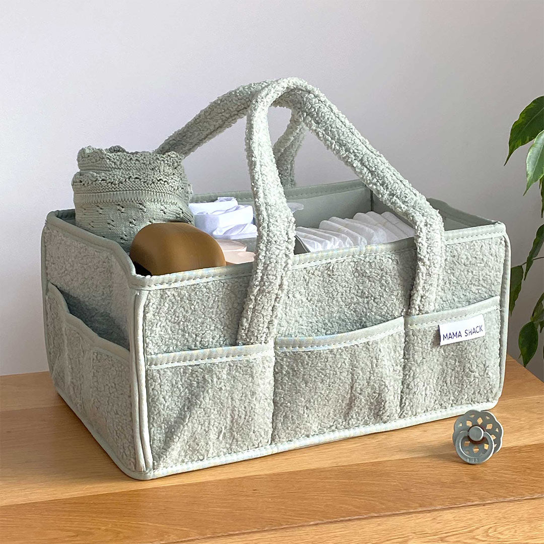  Mama Shack Teddy Fleece Nappy Caddy - Sage、mySite、merchandisen