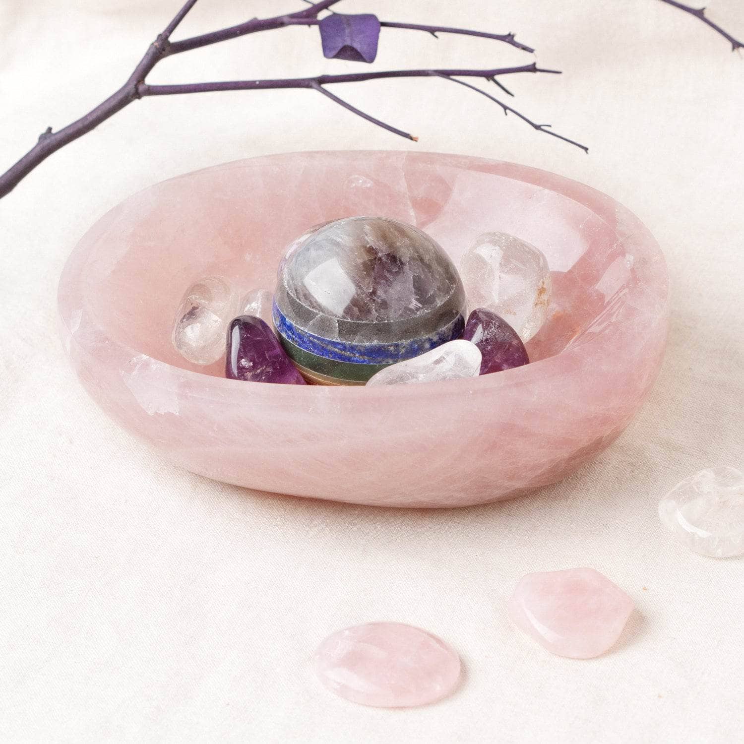 Rose Quartz Crystal Bowls- 1 of a Kind、mySite、hinf8tx79