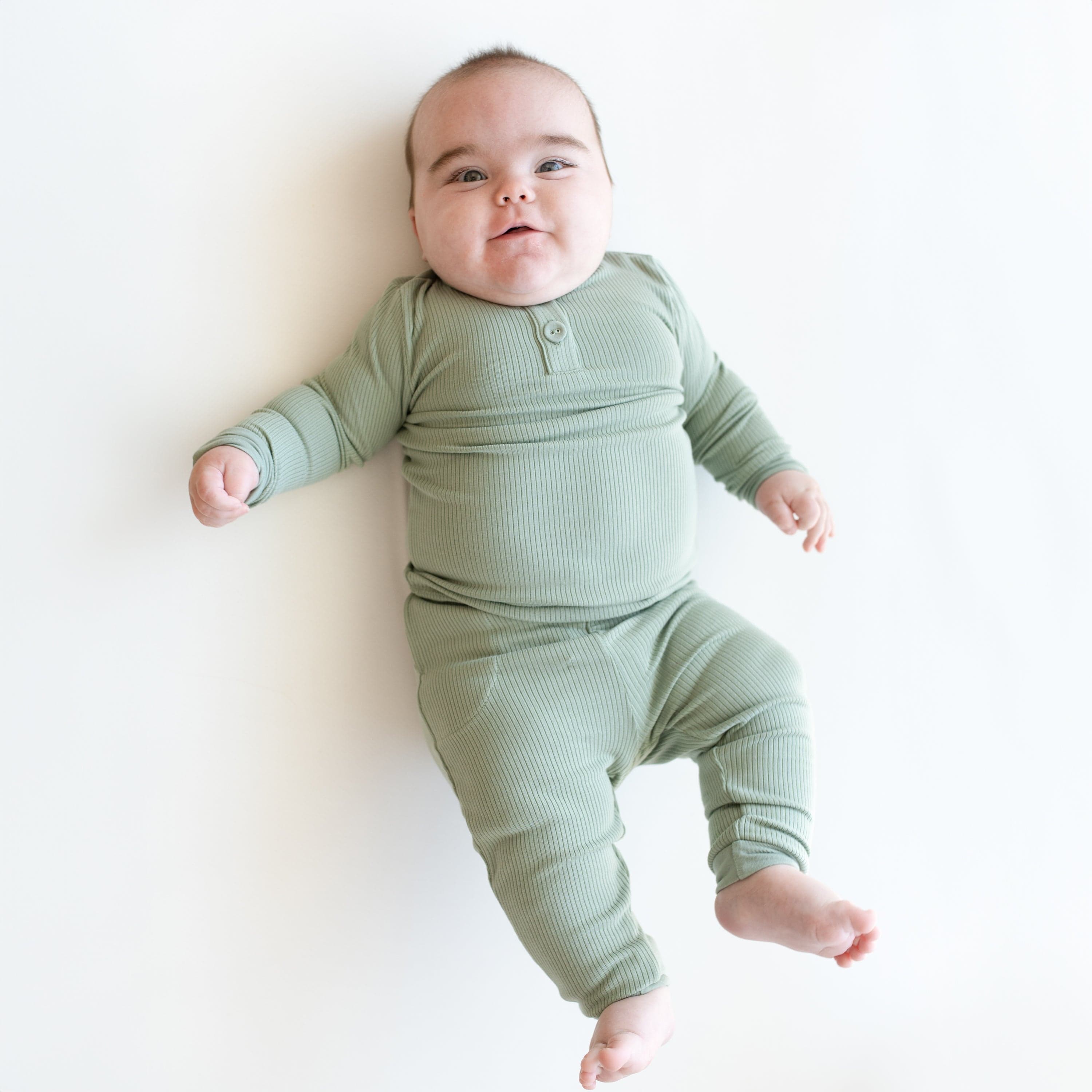  Ribbed Infant Henley Set in Thyme、mySite、layawaytickets
