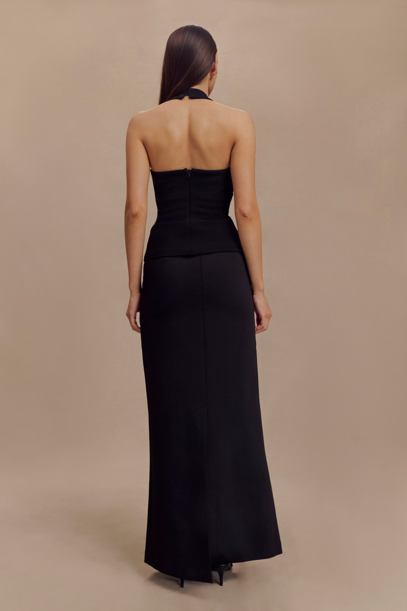 Amelita Suiting Halter Top - Black、mySite、solidvoid