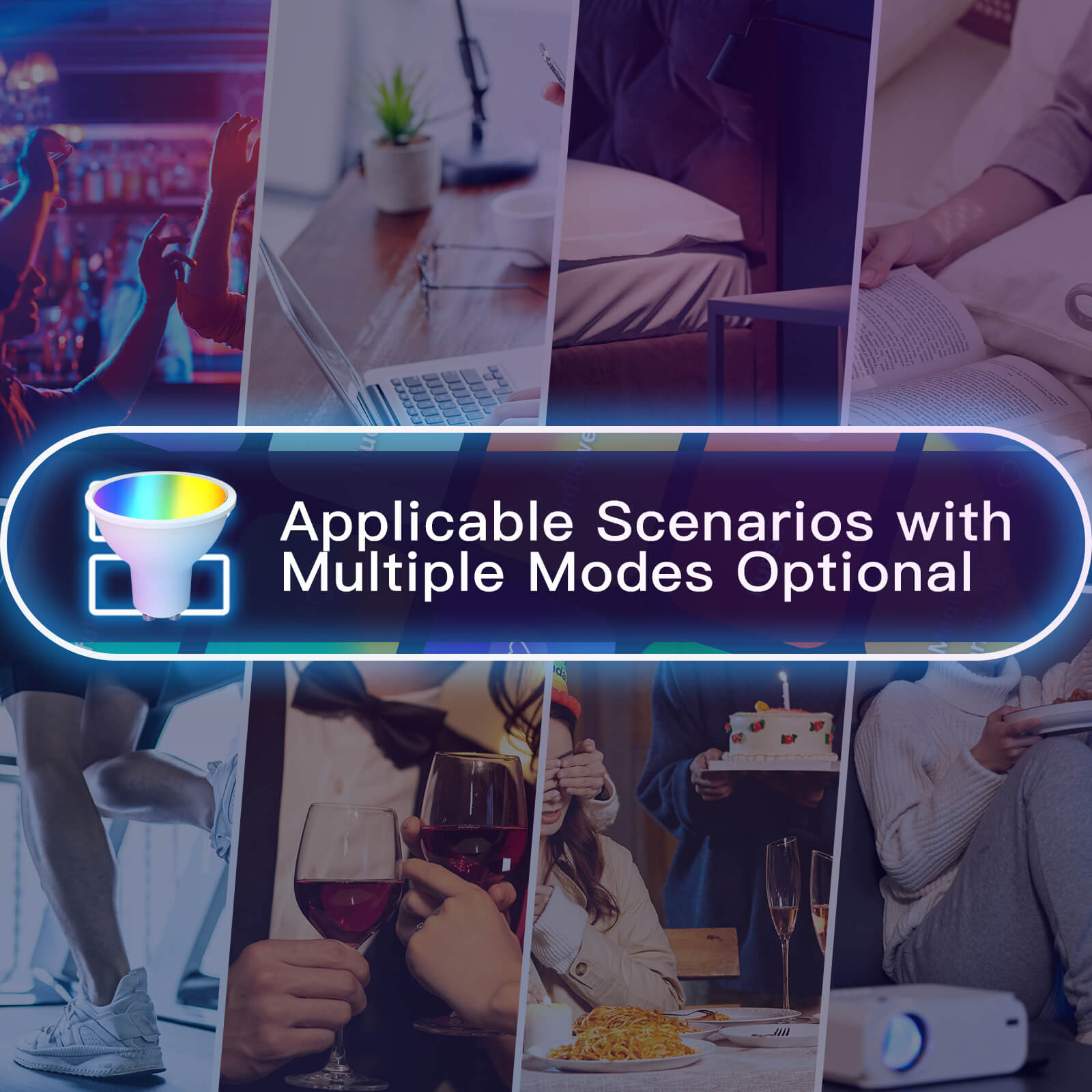 MOES GU10 WiFi Smart Light Bulbs LED RGB Warm Dimmable Lamps 5W Alexa Google APP、mySite、fannypackpong