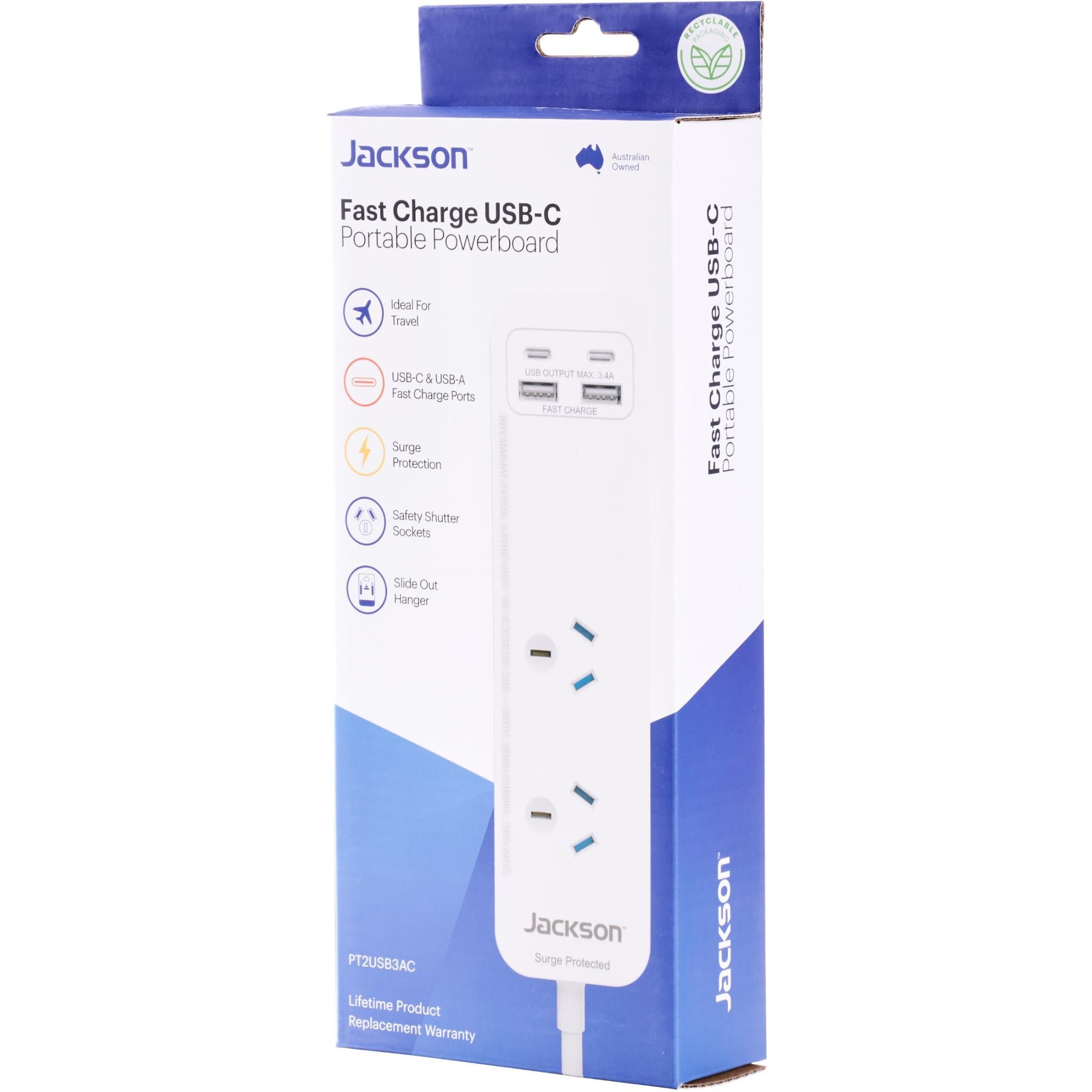 Jackson Fast Charge USB-C/A 2 Way Portable Powerboard、mySite、camillekostekn