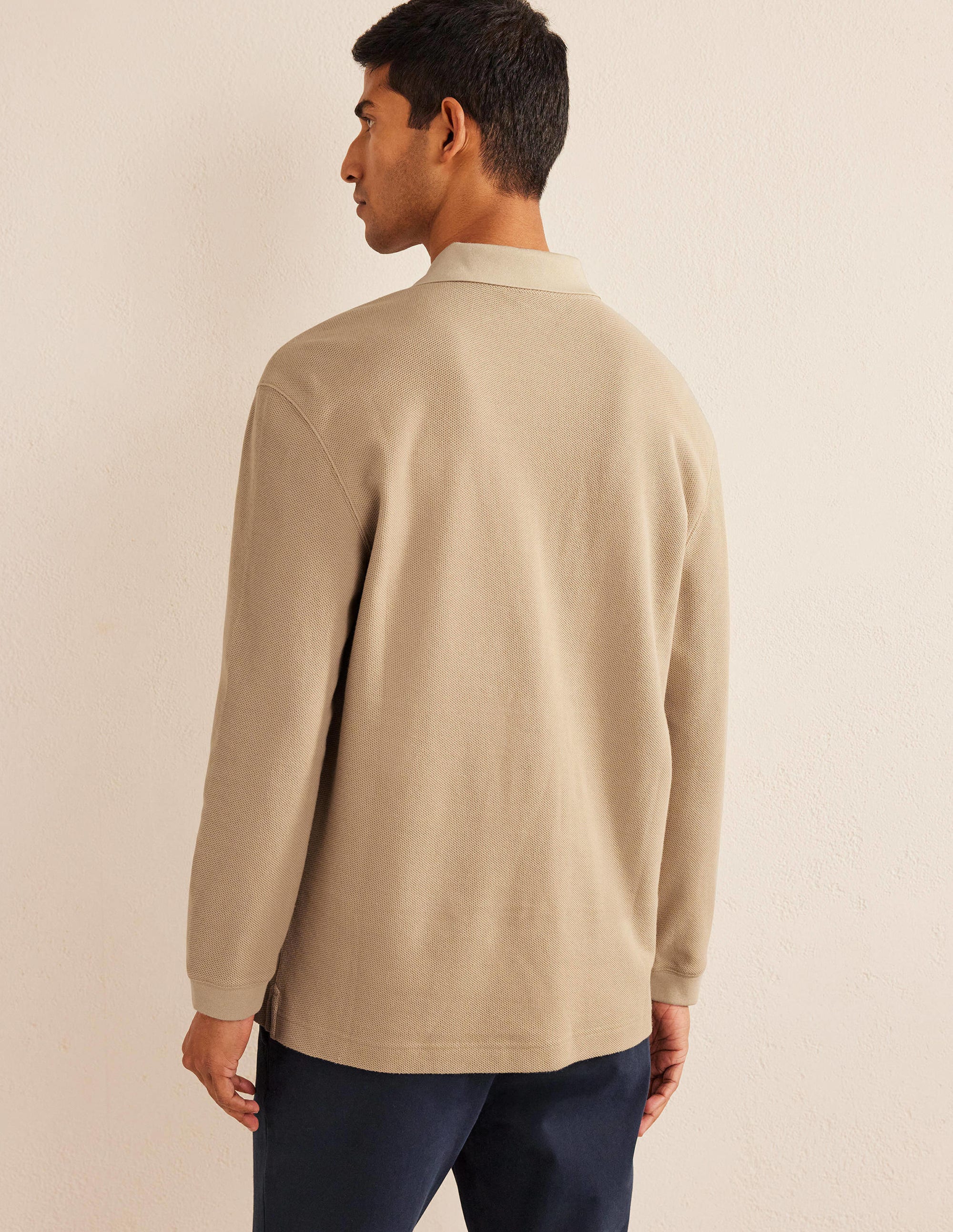  Relaxed Long Sleeve Polo-Stone、mySite、ashleygrahame