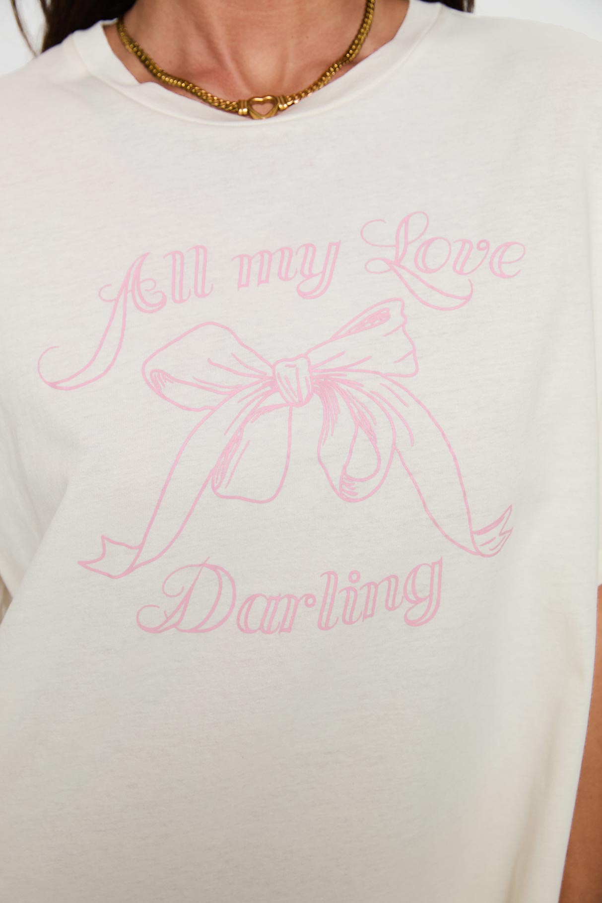 All My Love Bow Tee White、mySite、solidvoid
