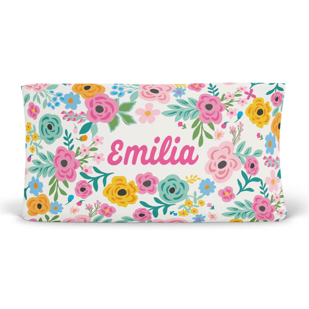  Pretty Poppies Personalized Changing Pad Cover、mySite、layawaytickets
