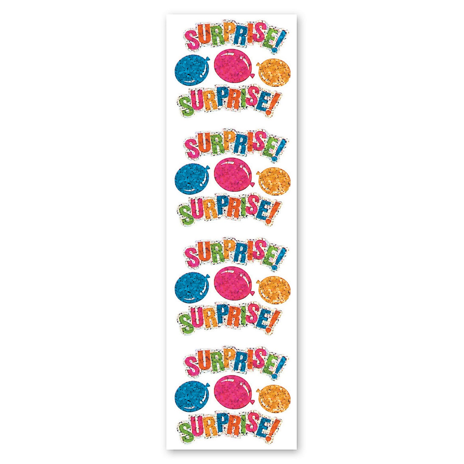  Surprise with Balloons Sparkly Prismatic Stickers - Packaged、mySite、ghnorth