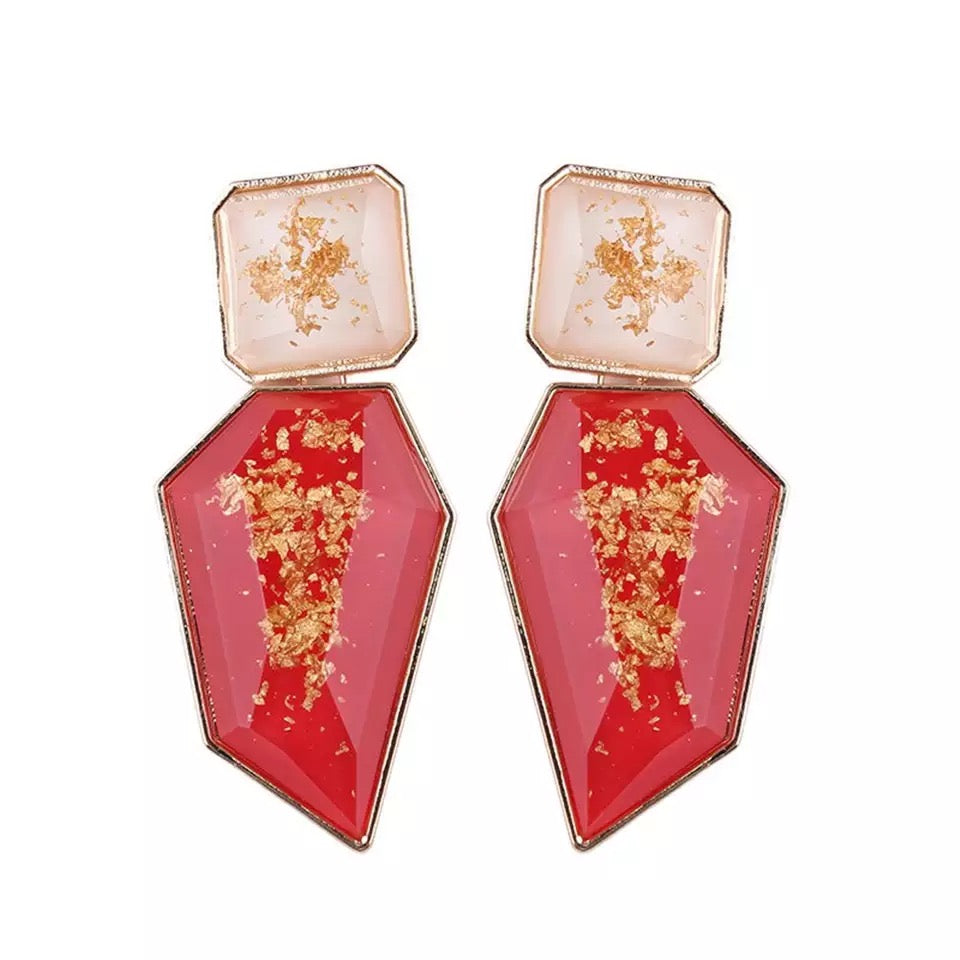  Red Gold Drop Down Earrings、mySite、merchandisen