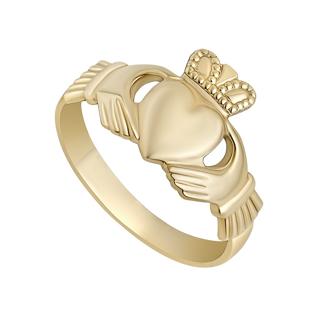  10K Gold Gents Claddagh Ring