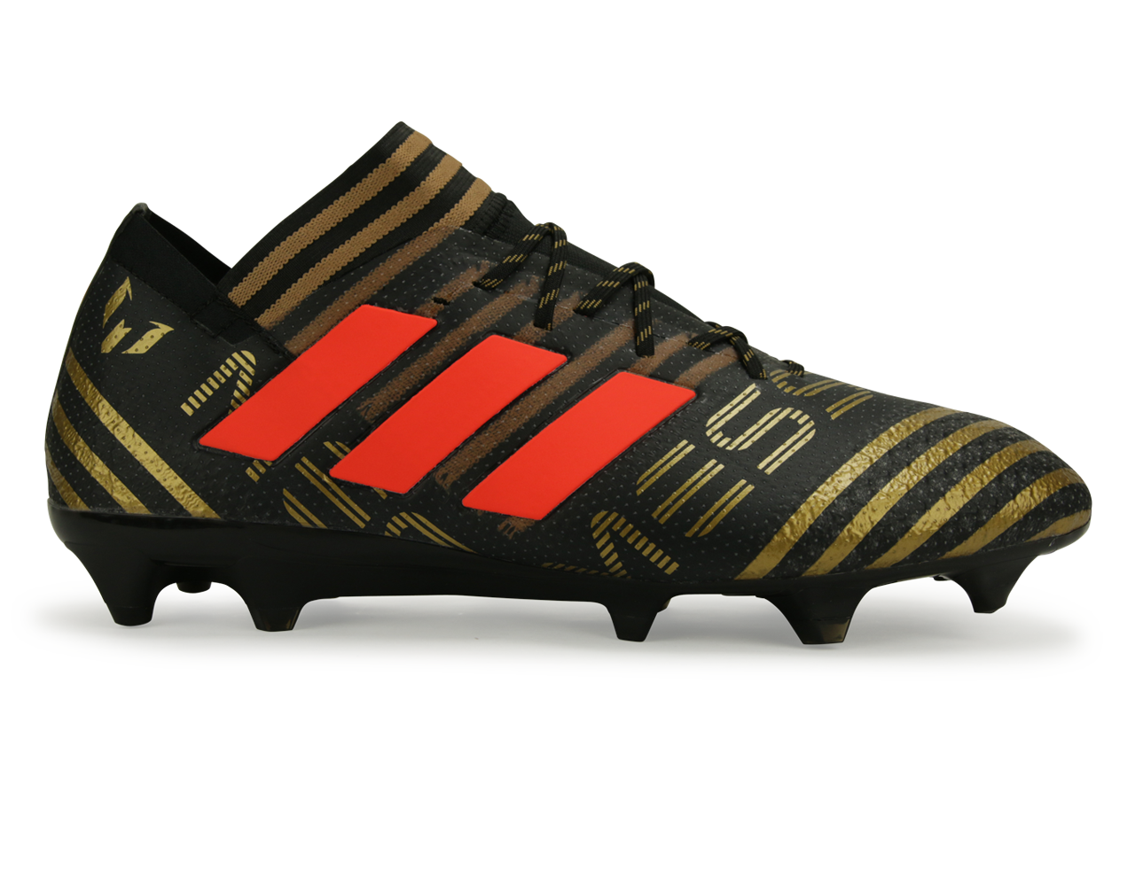adidas Men's Nemeziz Messi 17.1 FG Core Black/Solar Red、mySite、noshort