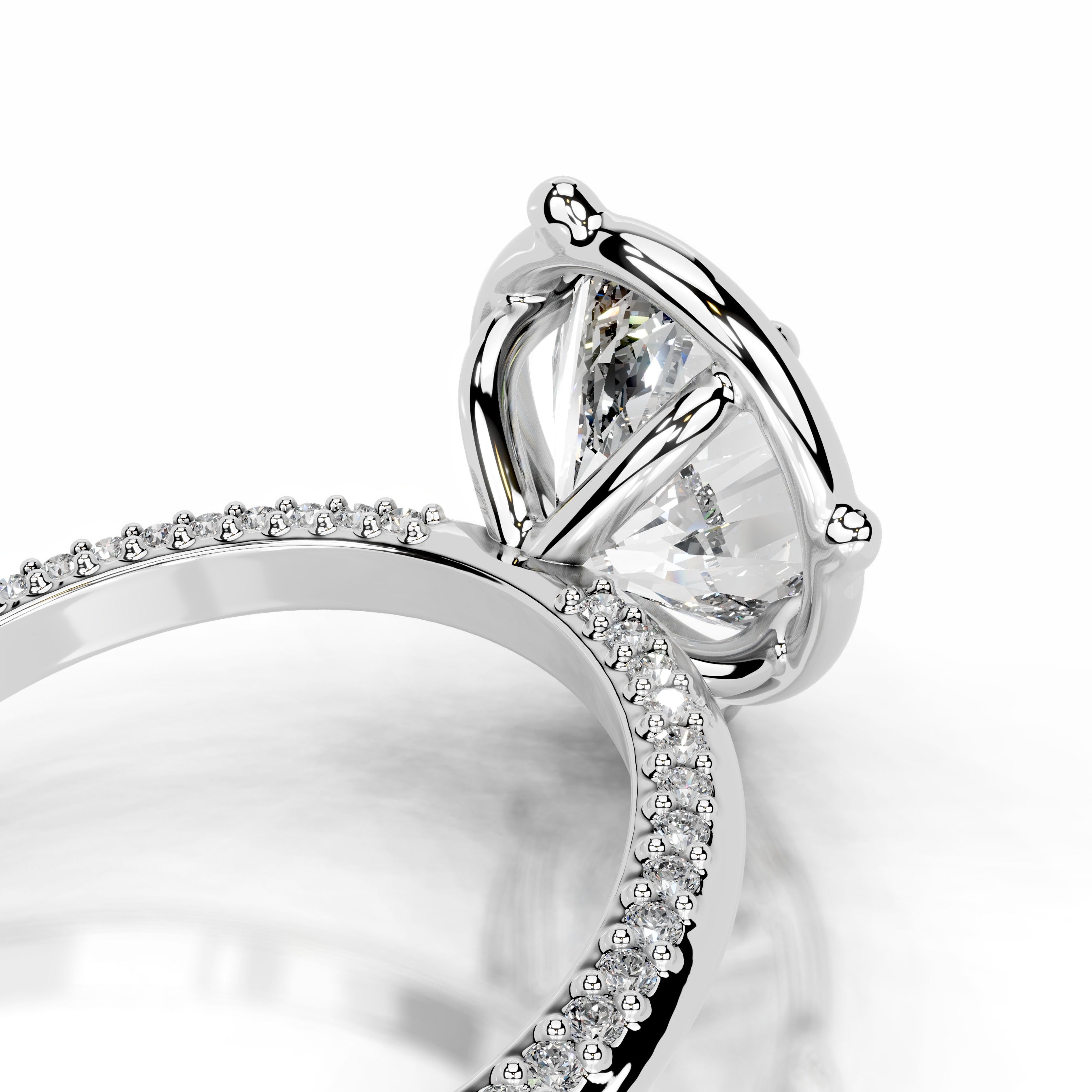 Rosewood Romance Lab Grown Diamond Ring - 18K White Gold、mySite、hinf8tx79