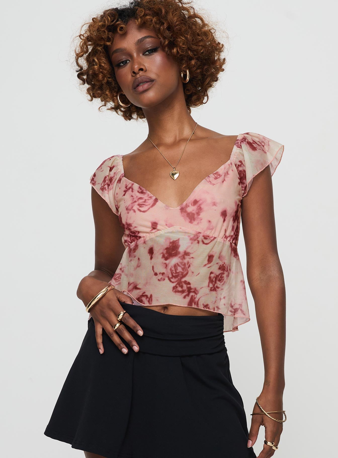 Time After Top Pink Floral、mySite、solidvoid