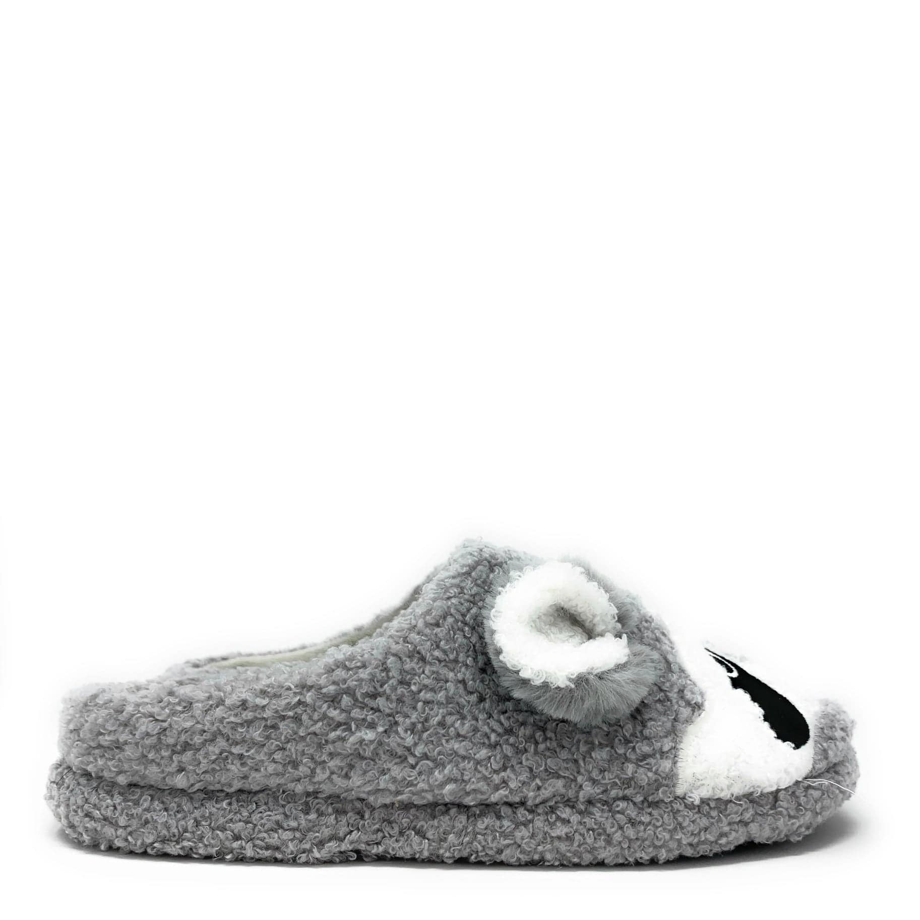 Raccoon | Women's Funny Fluffy House Sherpa Animal Slippers、mySite、g9winljtr