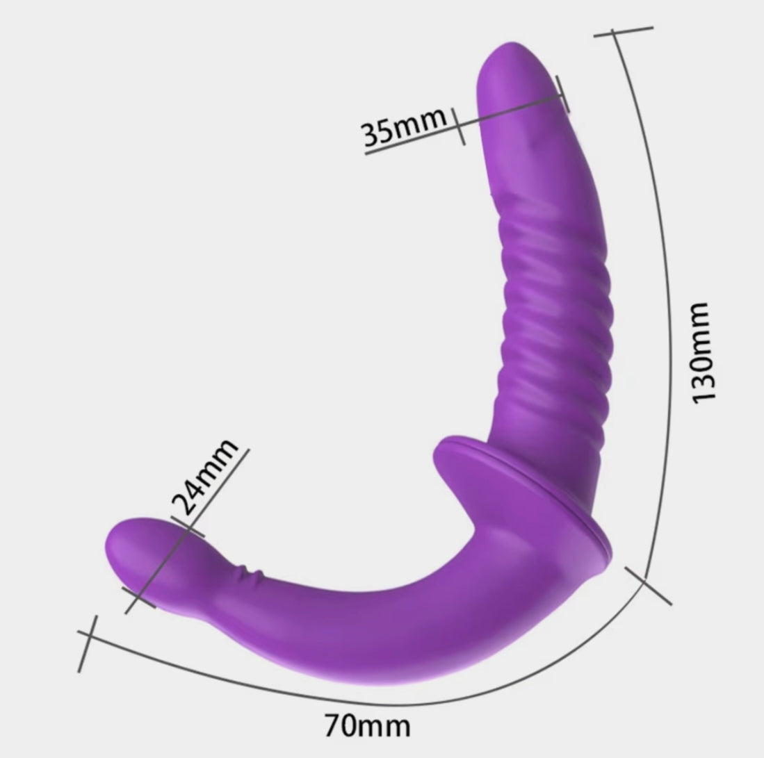 Come Closer Double Ended Dildo | Vagina | Anal | Purple | Soft Silicone、mySite、bottomscart