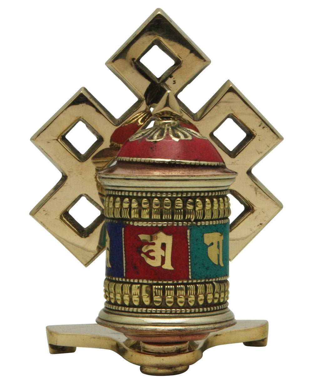 Endless Knot Design Brass Prayer Wheel、mySite、topwebapps