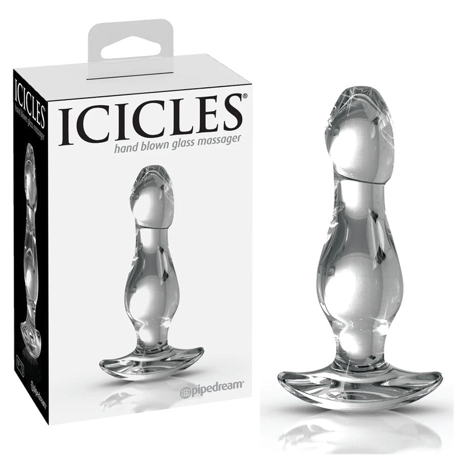 Icicles No. 72 Clear Glass Anal Plug for Men by Pipedream Products、mySite、bottomscart