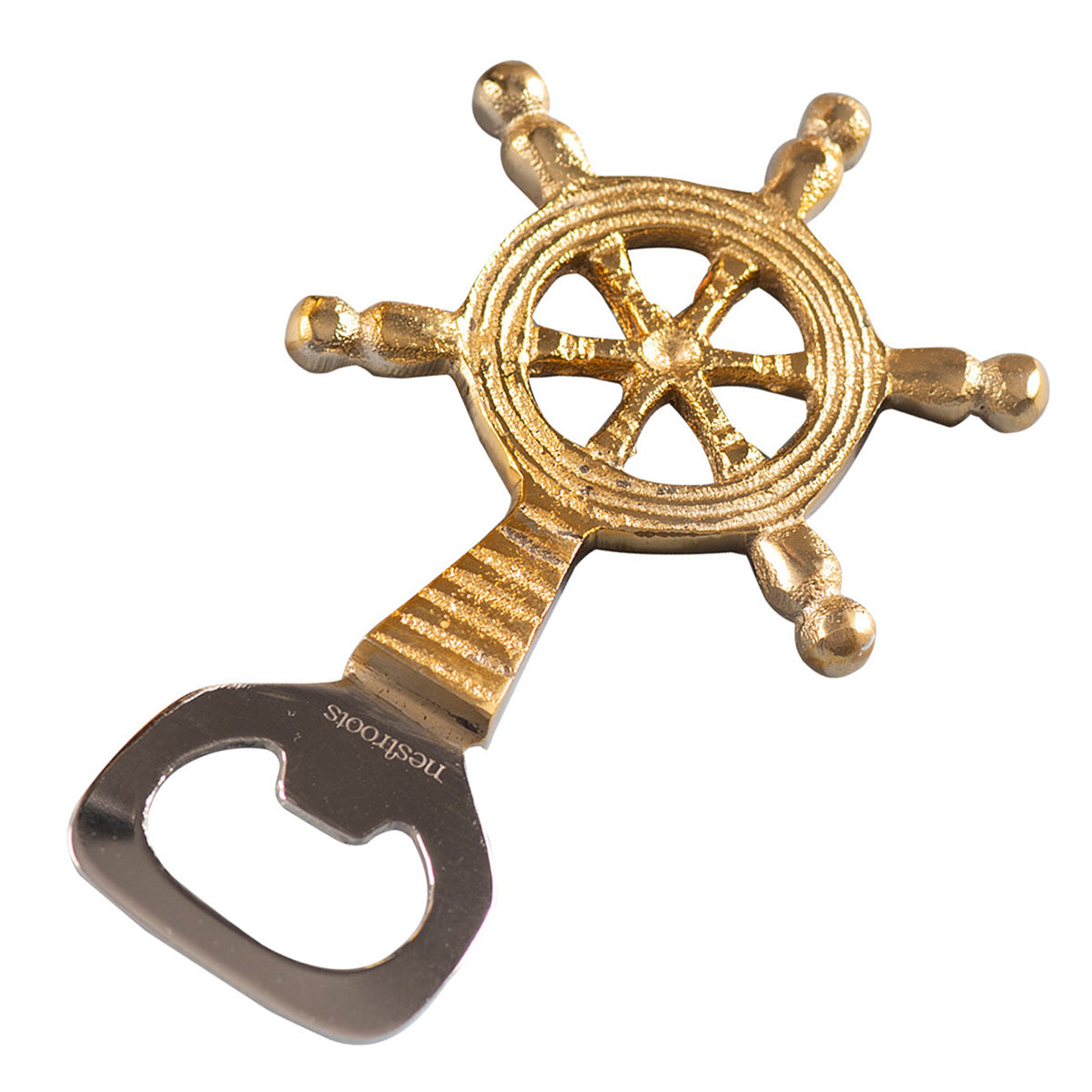 Stainless Steel Bottle Opener | Ship Steering Wheel Shape | Gold、mySite、camillekostekn