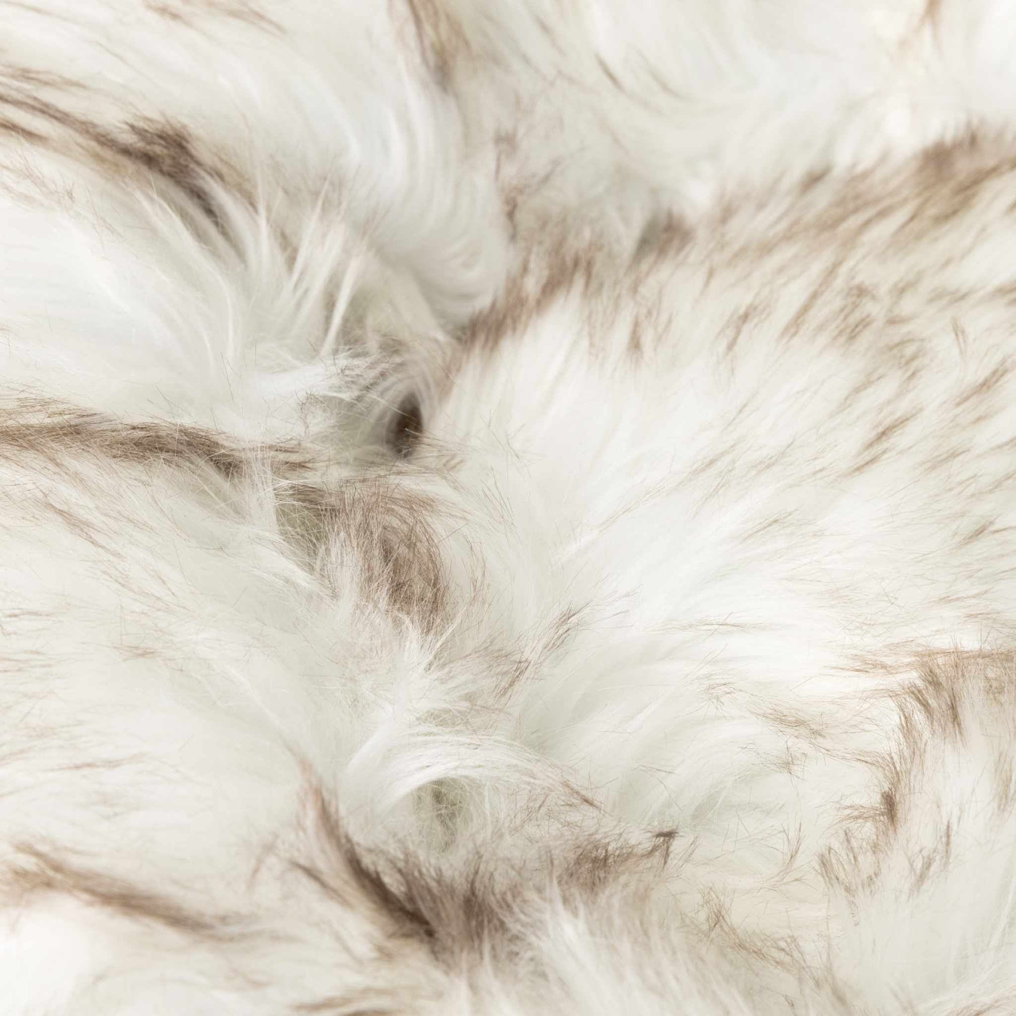 PupPouf™ Faux Fur Donut Dog Bed - White with Brown Accents、mySite、solidvoid