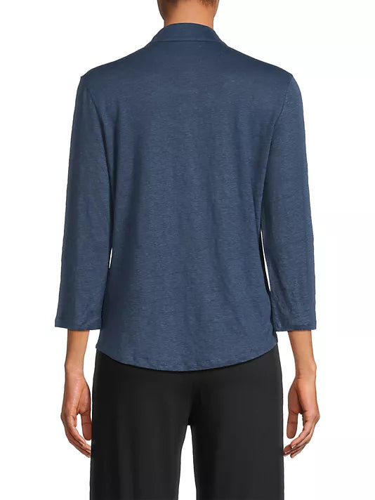 Majestic Filatures Stretch Linen 3/4 Sleeve Shirt、mySite、noshort