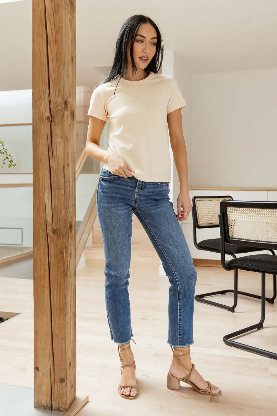  Mckenna T-Shirt in Cream、mySite、merchandisen