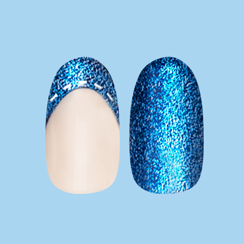 Denim Mixed Pack Glue Press-Ons Short | Round - Part of Set、mySite、solidvoid