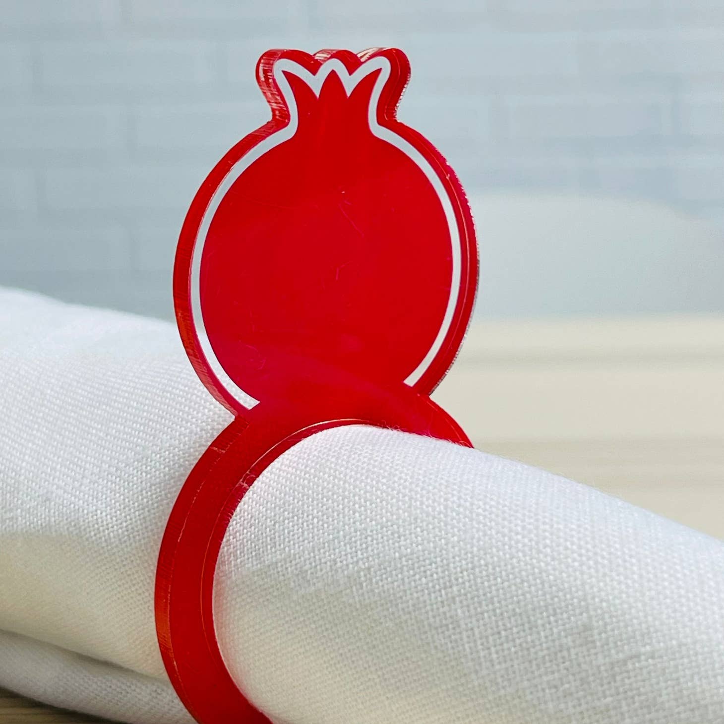 Set of 6 Pomegranate Napkin Rings - (Choice of Colors)、mySite、topwebapps