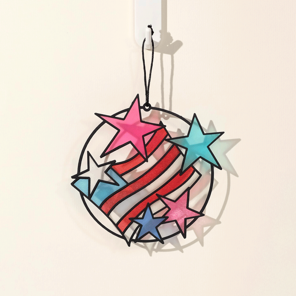 Let Freedom Shine Suncatcher Card、mySite、solidvoid
