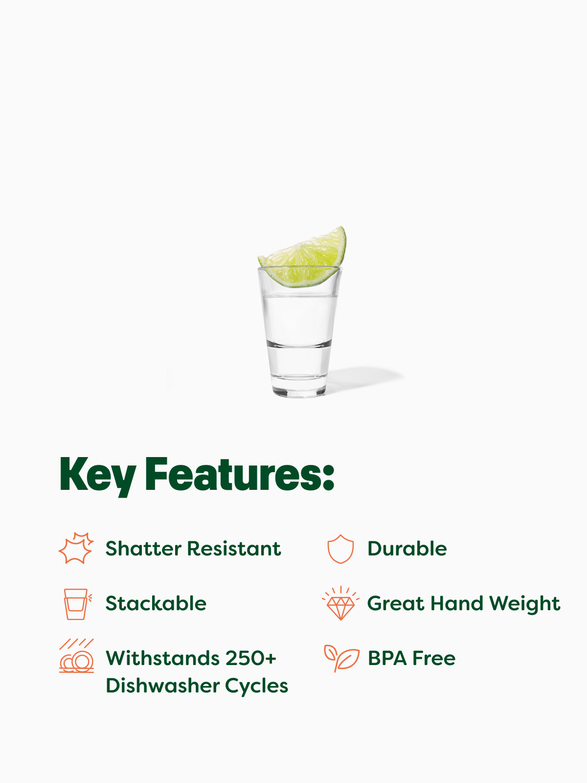 RESERVE 1.5oz Stackable Shot MS Copolyester Glass - Bulk、mySite、camillekostekn