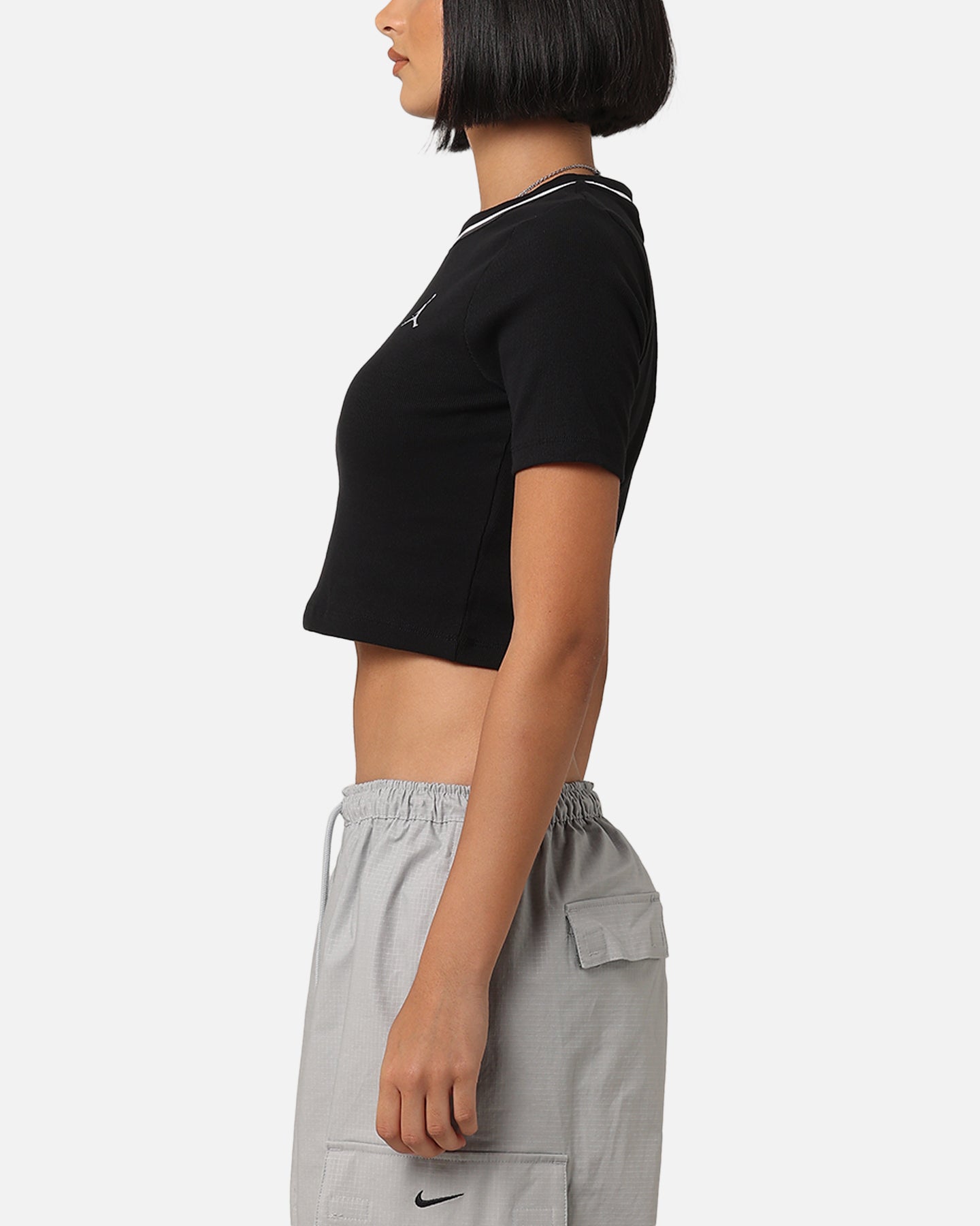 Jordan Women's Cropped Knit Top Black/White、mySite、zt4zffjzw